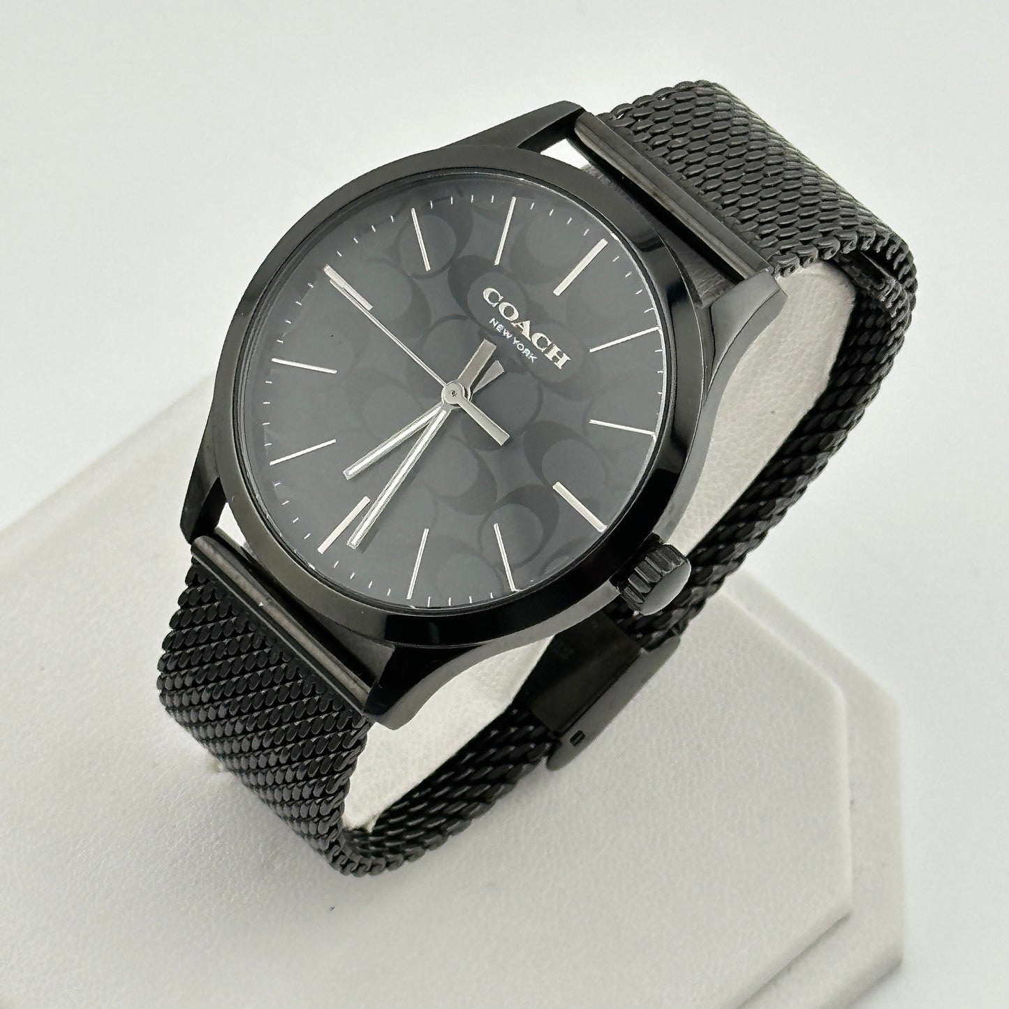 COACH Baxter Swiss Quartz 39mm Black Ionized Mens Watch