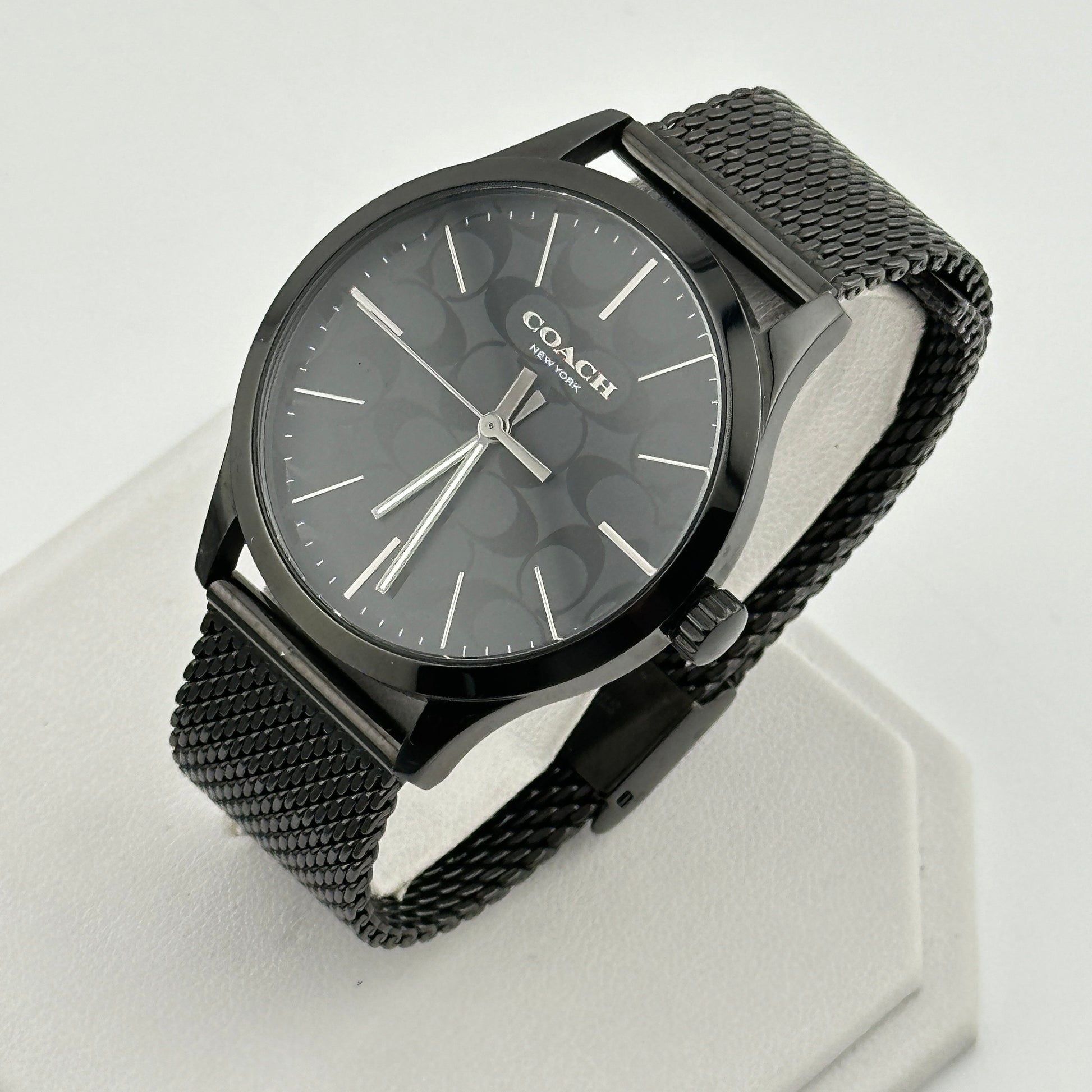 COACH Baxter Swiss Quartz 39mm Black Ionized Mens Watch