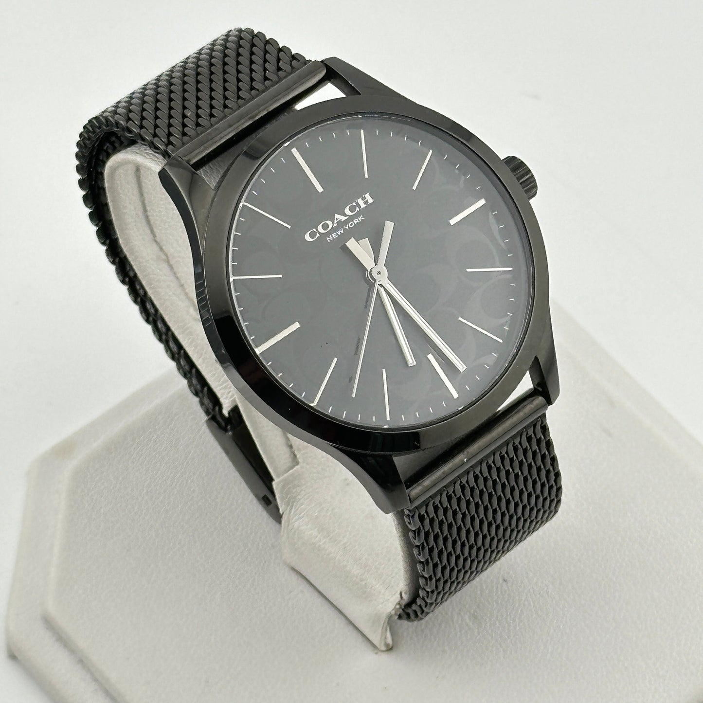 COACH Baxter Swiss Quartz 39mm Black Ionized Mens Watch