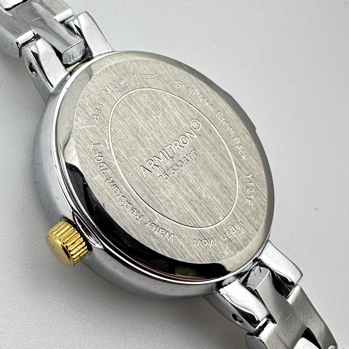 Armitron Diamond Silver and Gold 21mm Ladies Watch