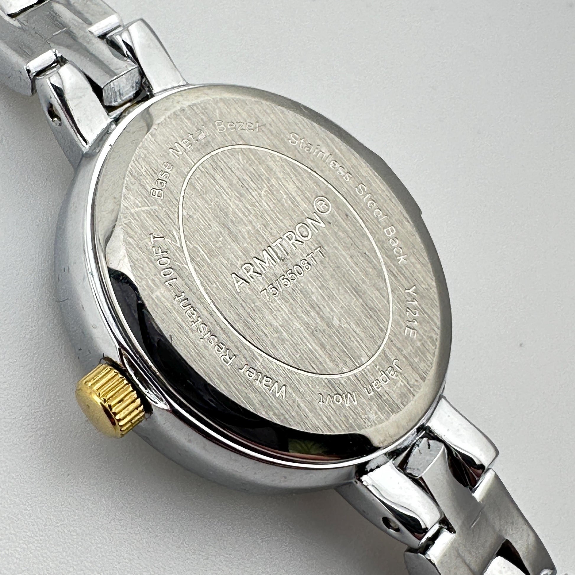 Armitron Diamond Silver and Gold 21mm Ladies Watch