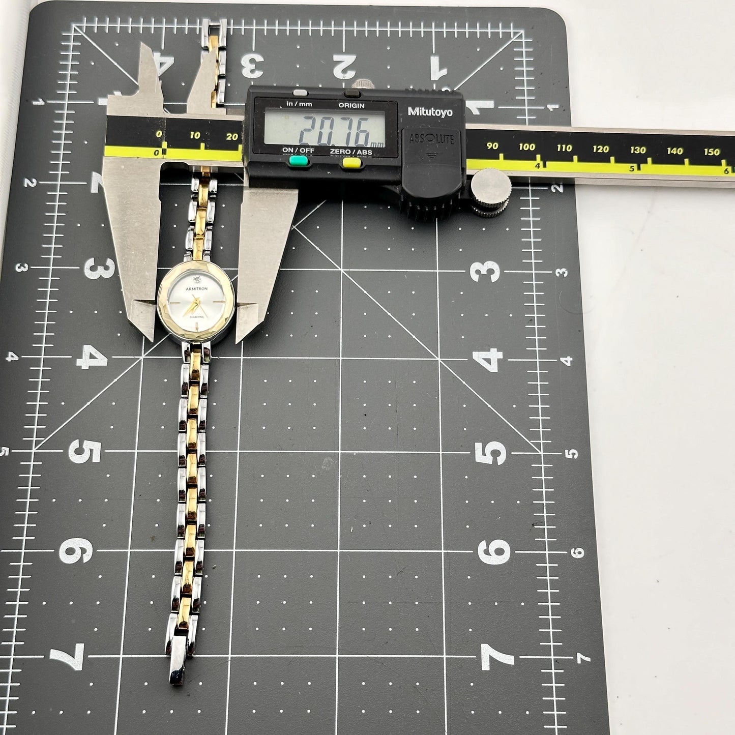 Armitron Diamond Silver and Gold 21mm Ladies Watch