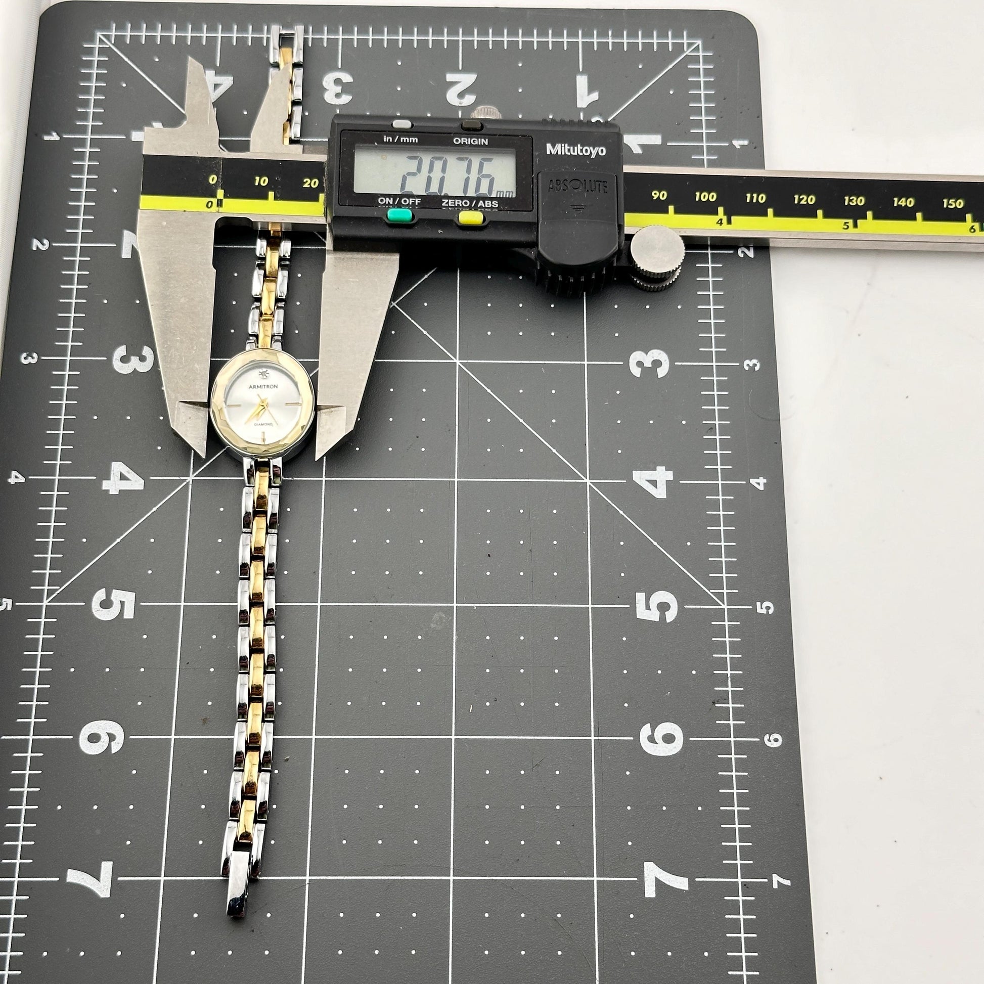 Armitron Diamond Silver and Gold 21mm Ladies Watch