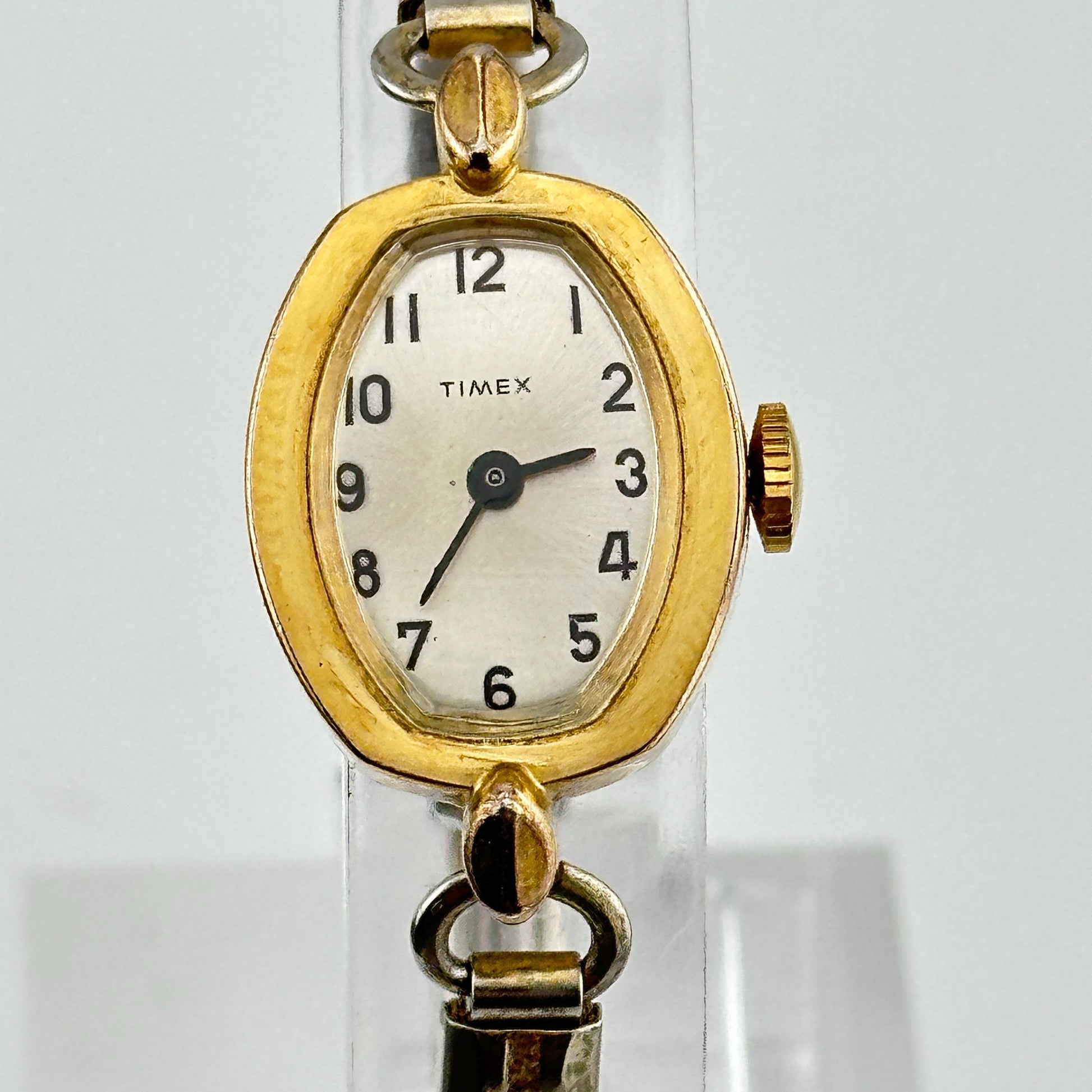 Timex Gold Manual Wind 19mm Ladies Cocktail Wristwatch c.1960s