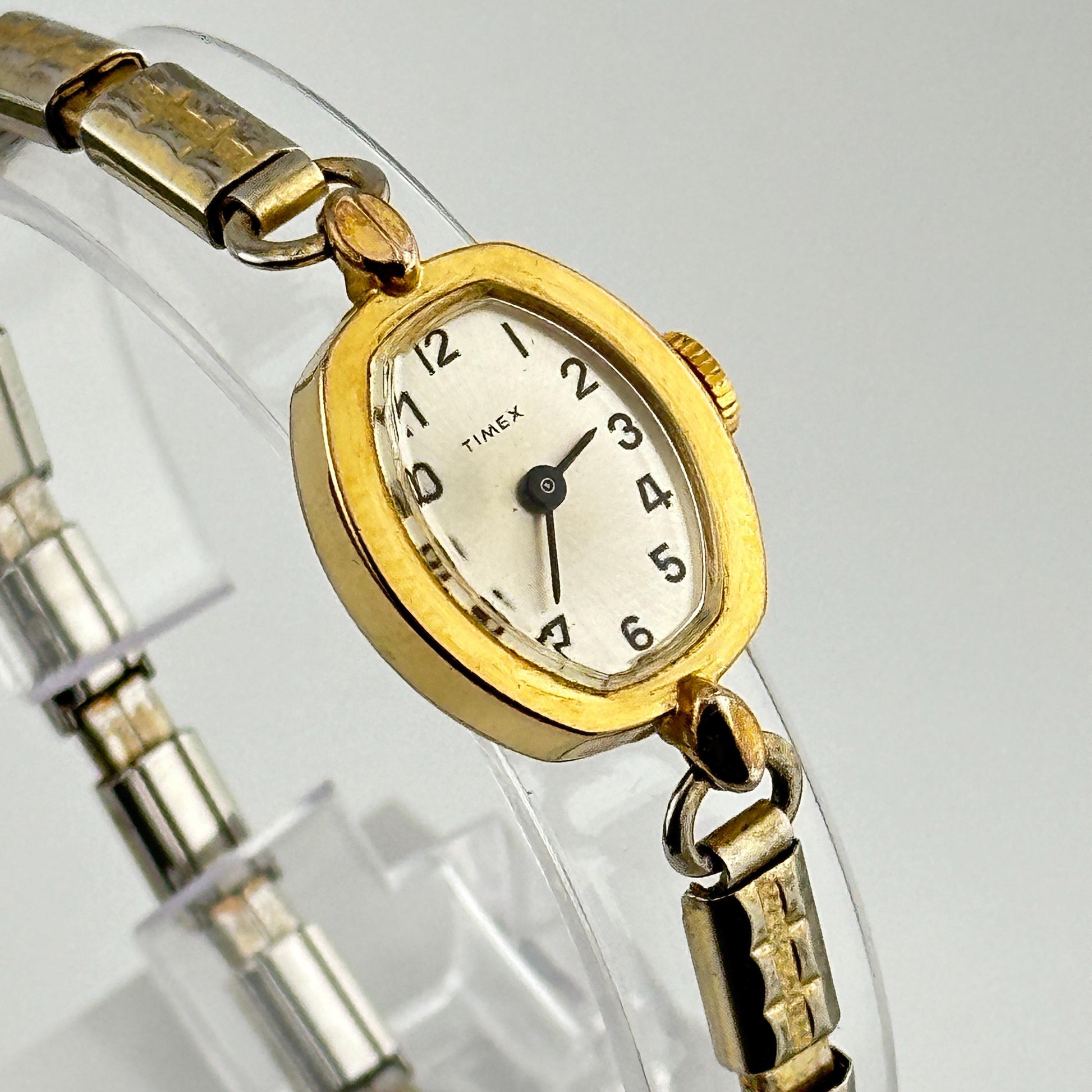 Timex Gold Manual Wind 19mm Ladies Cocktail Wristwatch c.1960s