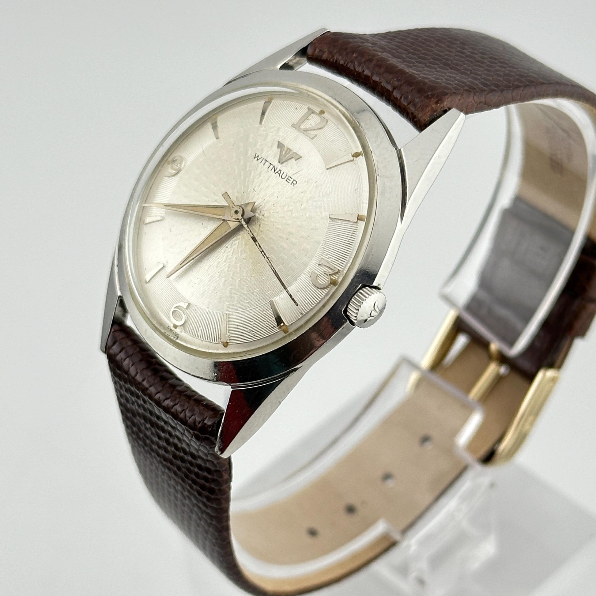 Wittnauer Stainless Steel Swiss 33mm Mens Watch - 17 Jewel Movement