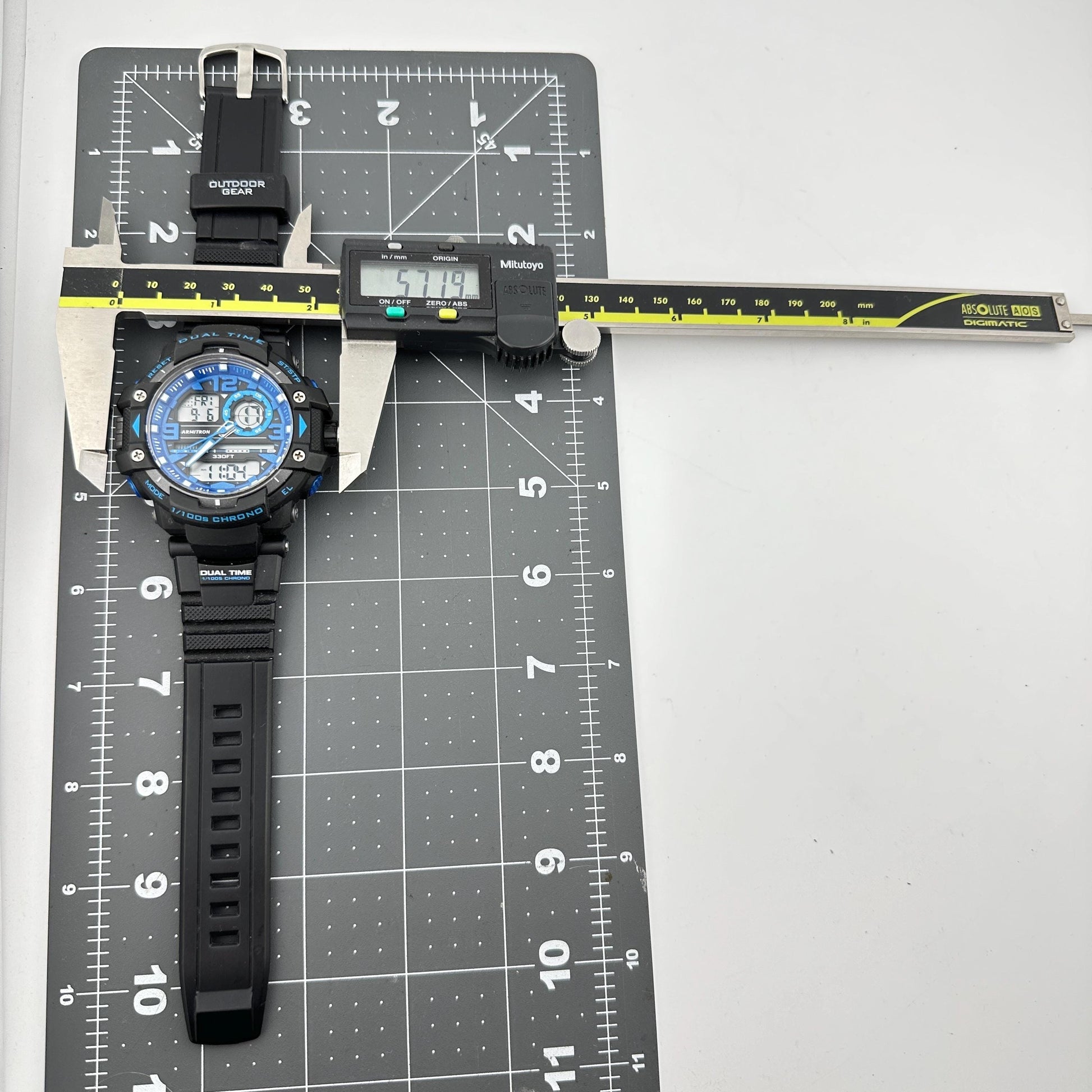 Armitron Pro Sport Dual Time Analog/Digital Chronograph 52mm Mens Watch