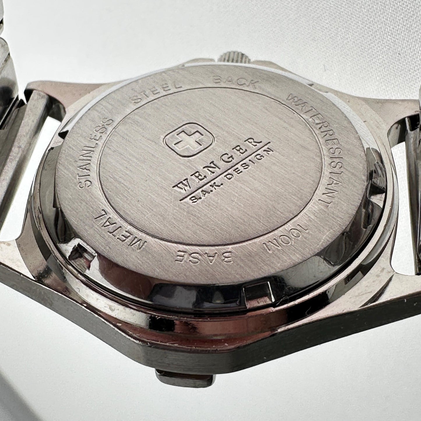 Wenger SAK Design White Dial Swiss Military 37mm Mens Watch