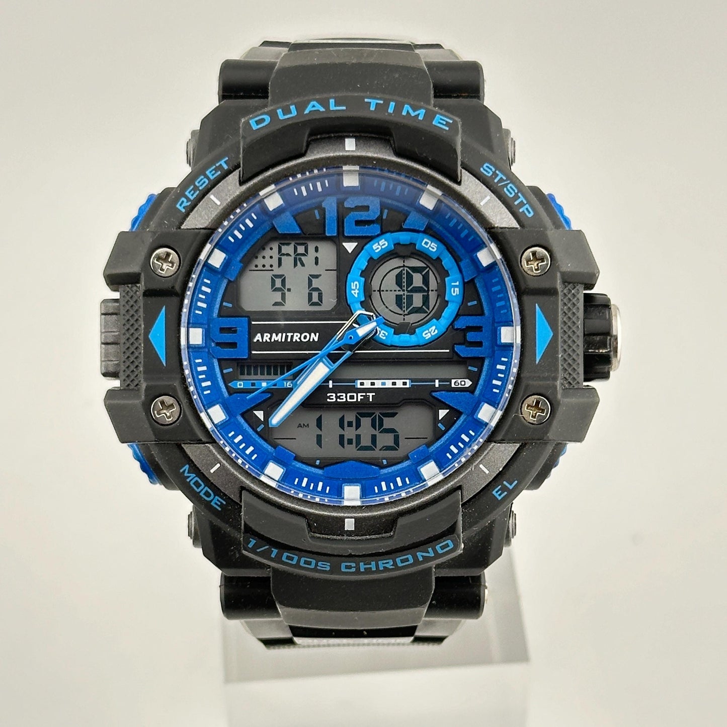 Armitron Pro Sport Dual Time Analog/Digital Chronograph 52mm Mens Watch