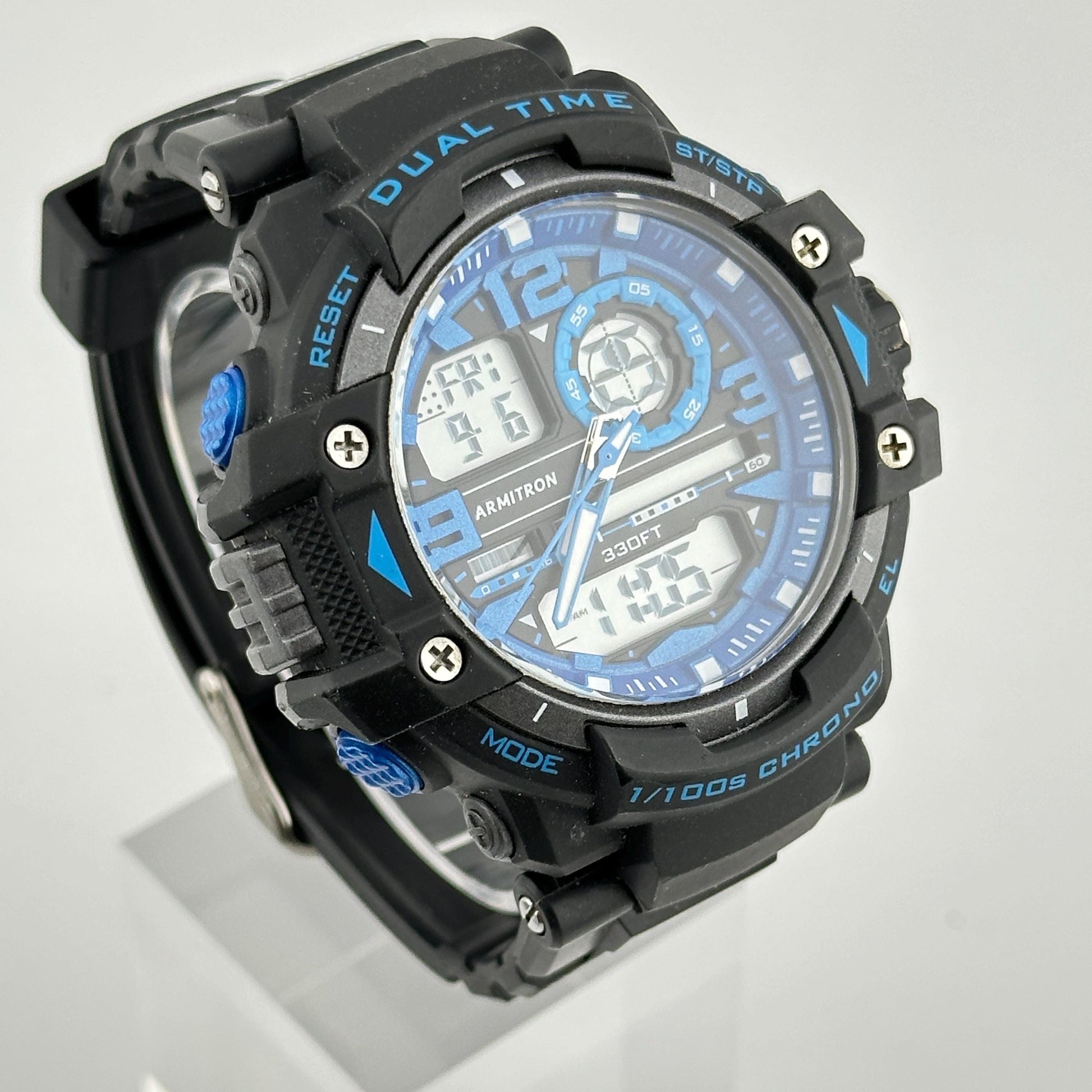Armitron Pro Sport Dual Time Analog/Digital Chronograph 52mm Mens Watch