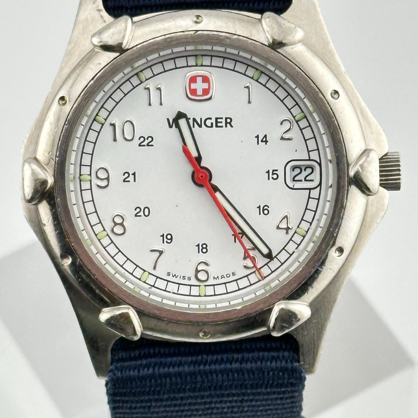 Wenger SAK Design White Dial Swiss Military 37mm Mens Watch