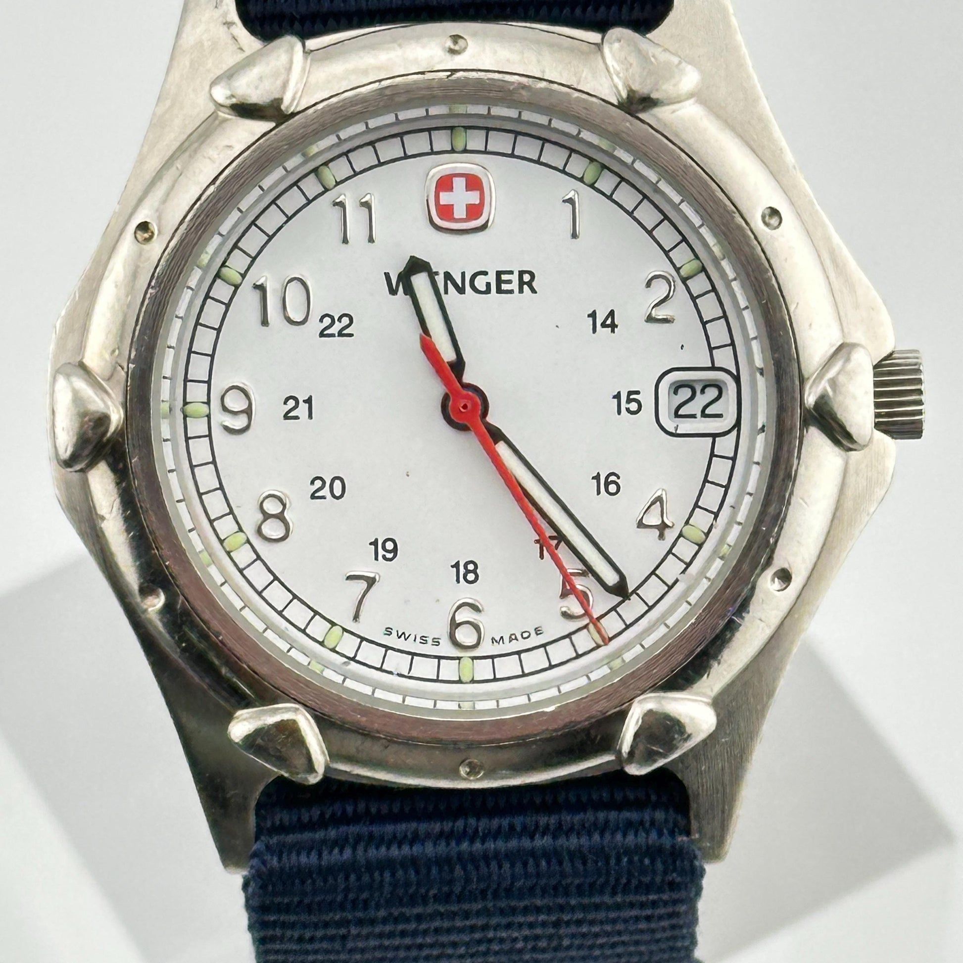 Wenger SAK Design White Dial Swiss Military 37mm Mens Watch