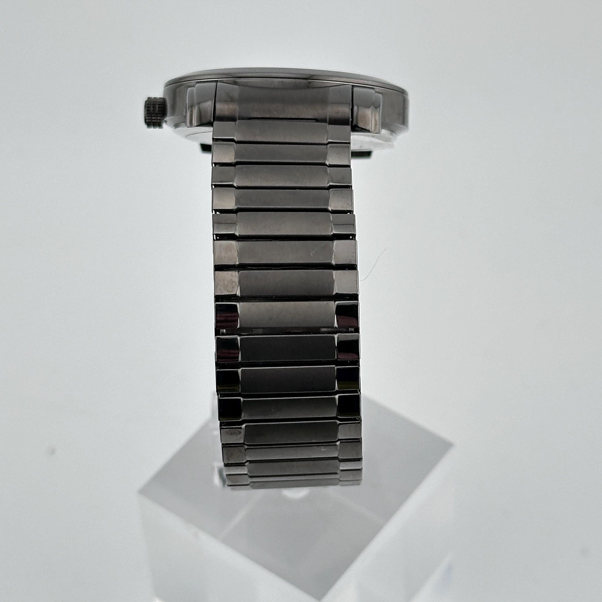 Timex Indiglo 39mm Mens Date Black Stainless Steel Wristwatch