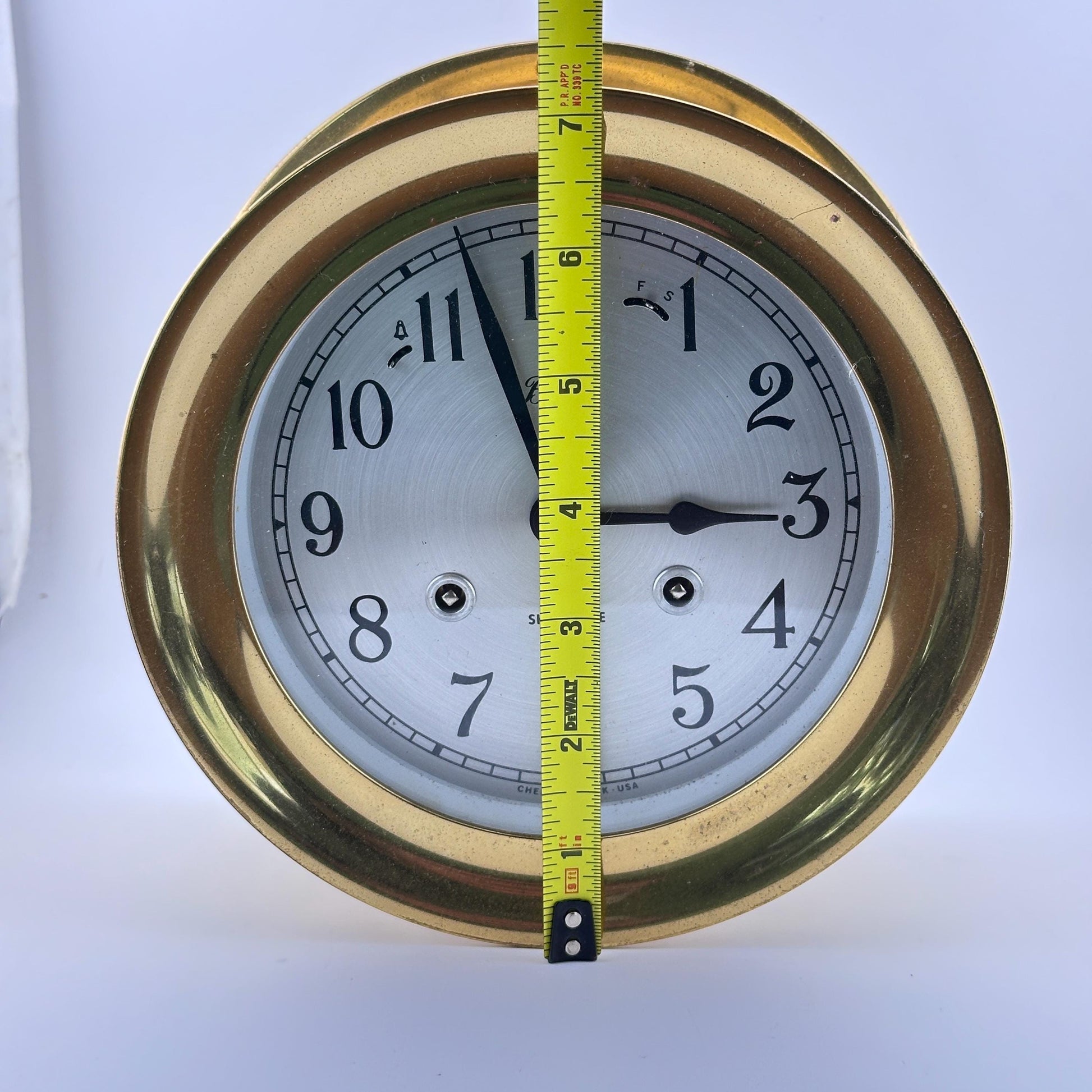 Chelsea Boston 8-day Shipstrike 7.5" Brass Ship Clock c. 1987