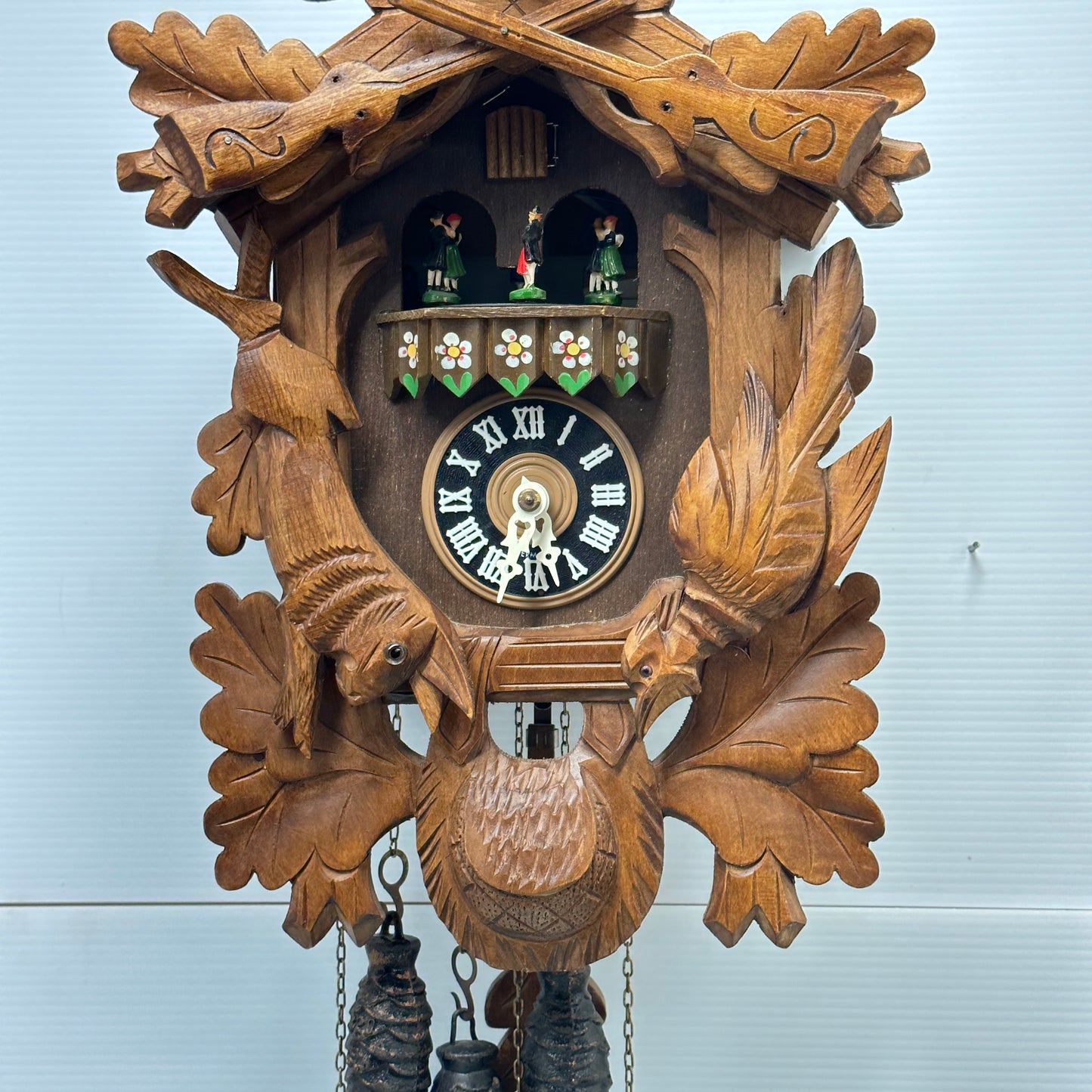 Albert Schwab Karlshrue - Musical Dancing Cuckoo Clock Hunting Themed