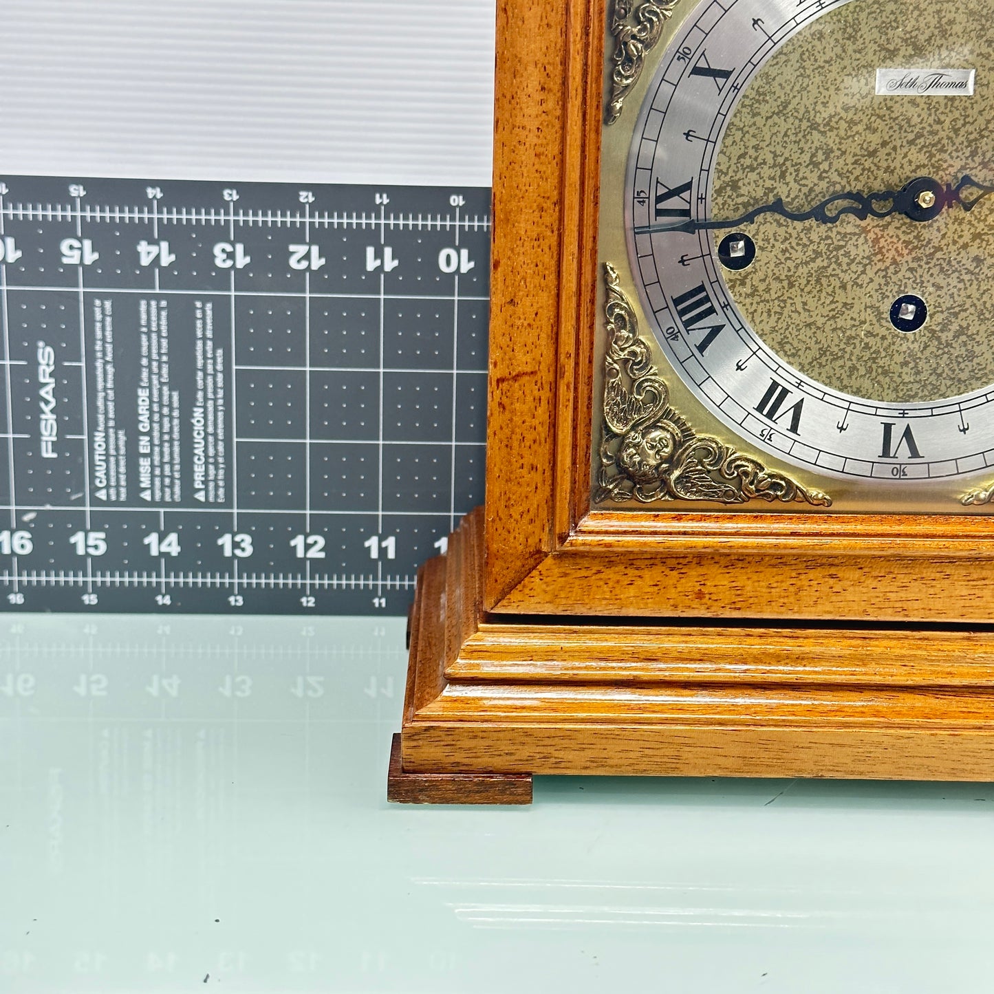 Seth Thomas 2 Jewel Mantle Clock With Westminster Chime