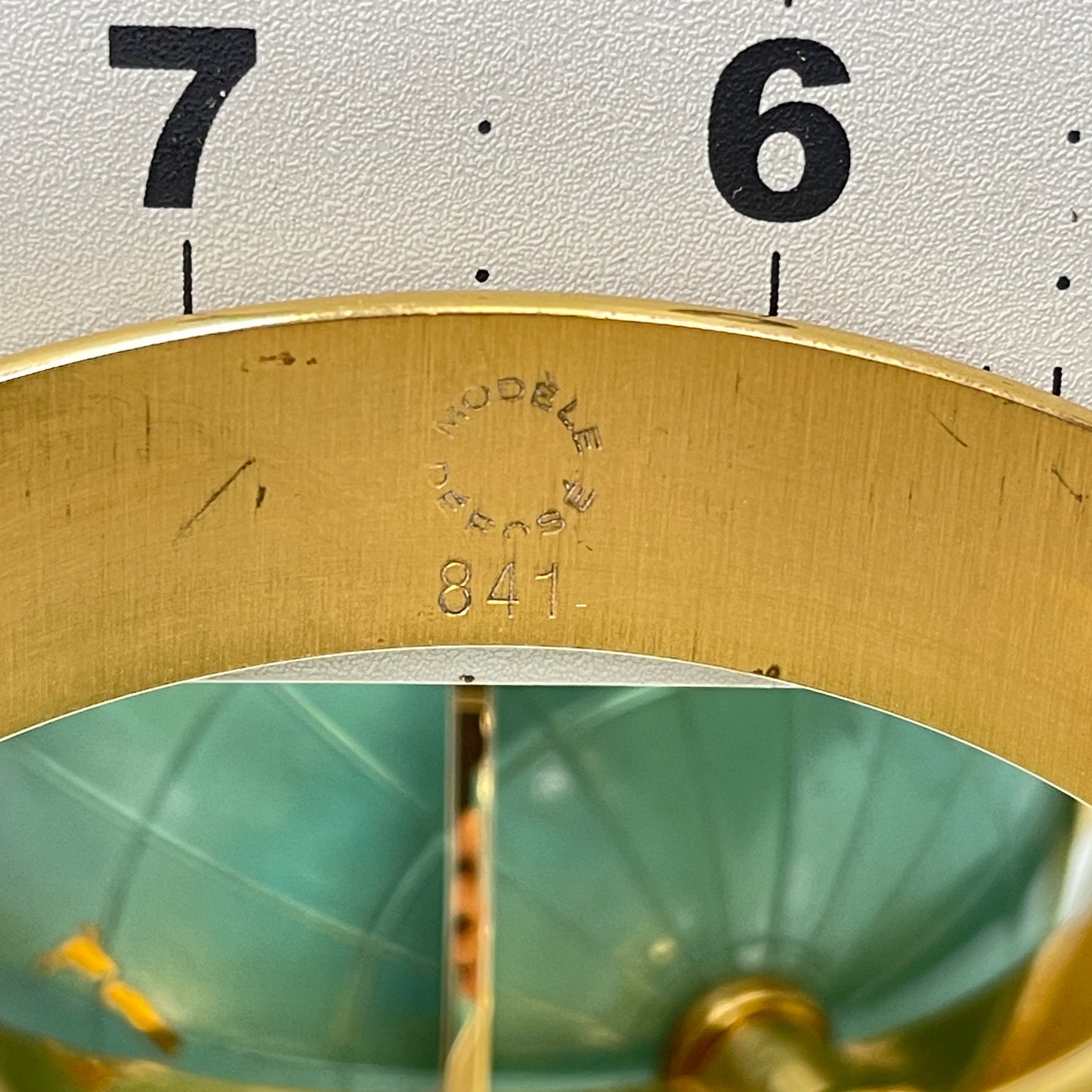 Rare Angelus Gilt Globe Clock and Weather Station c.1950