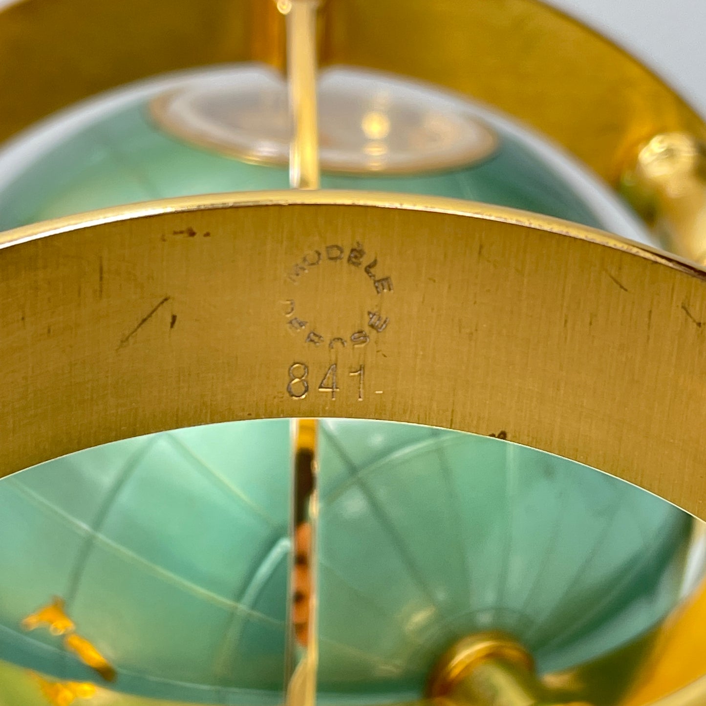 Rare Angelus Gilt Globe Clock and Weather Station c.1950