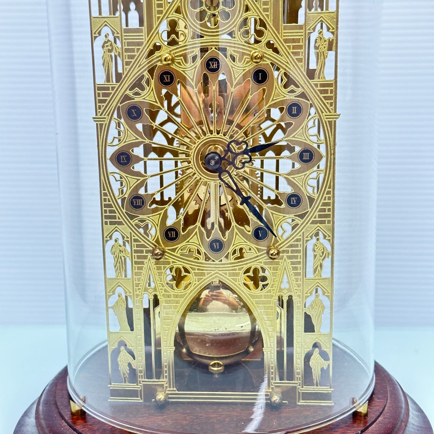 York Minster Cathedral Skeleton Clock Under Glass