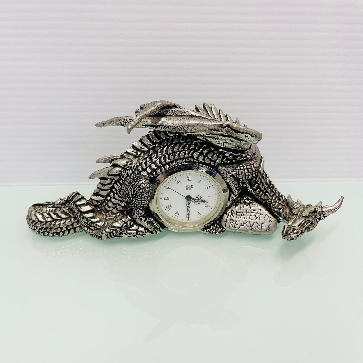 Alchemy Carta Dragonlore Solid Pewter Dragon Clock