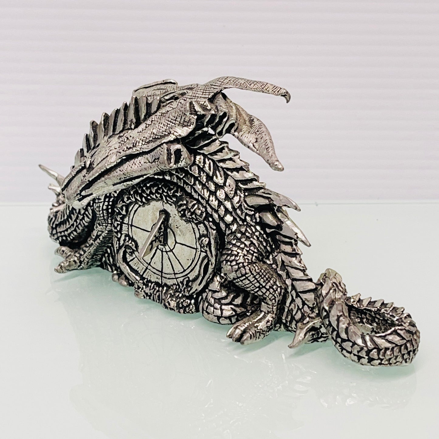 Alchemy Carta Dragonlore Solid Pewter Dragon Clock