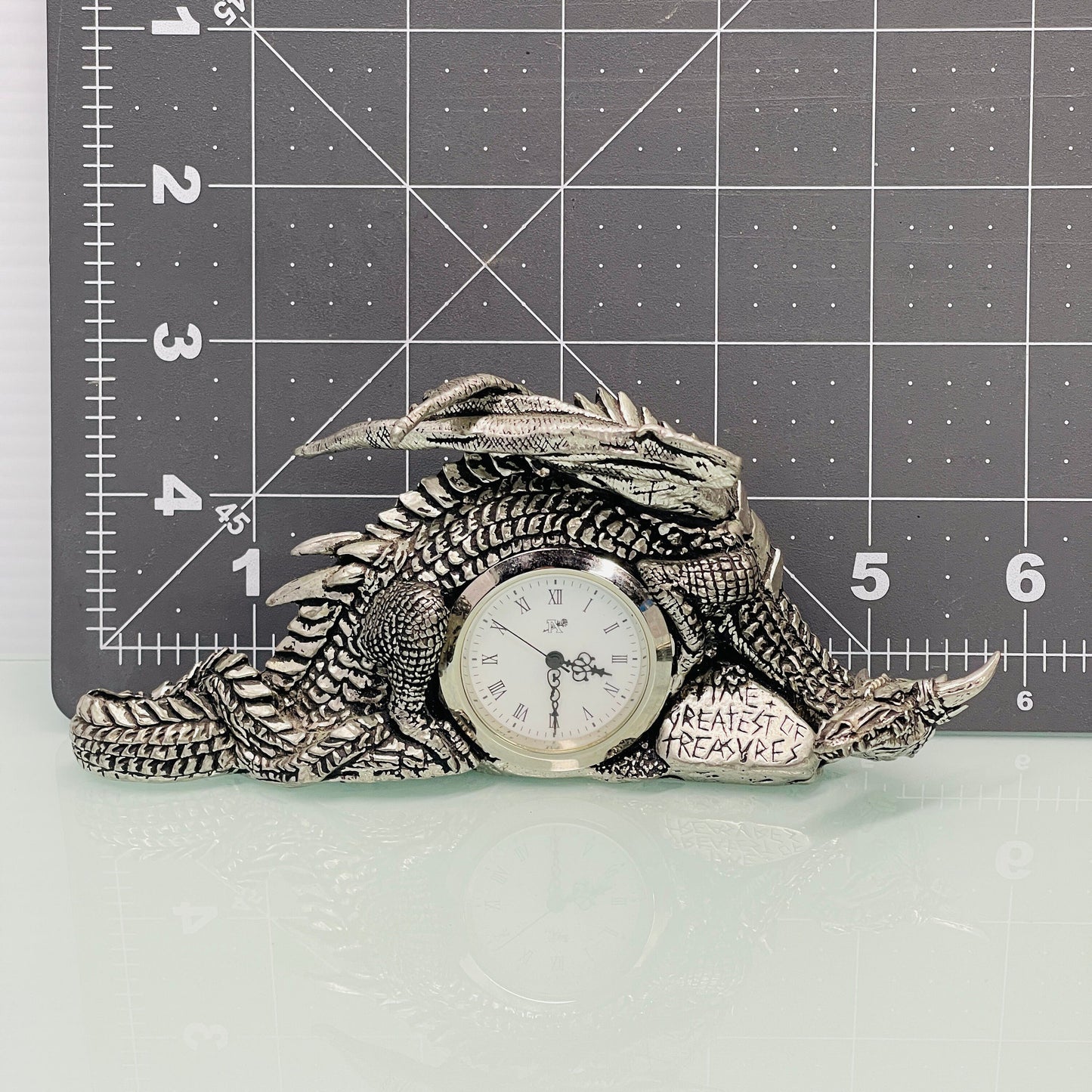 Alchemy Carta Dragonlore Solid Pewter Dragon Clock