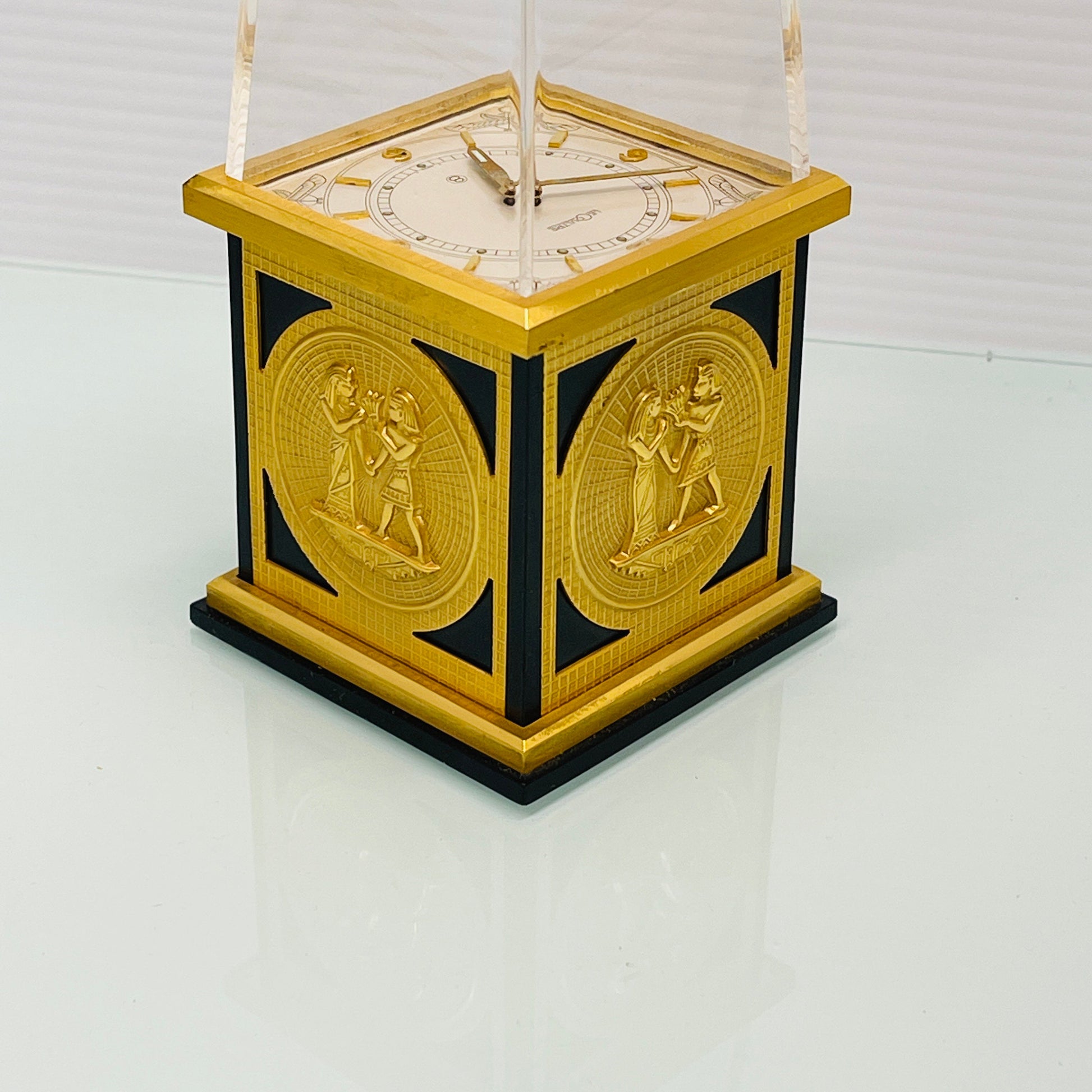 Jaeger LeCoultre Egyptian Revival Obelisque Mantle / Desk Clock