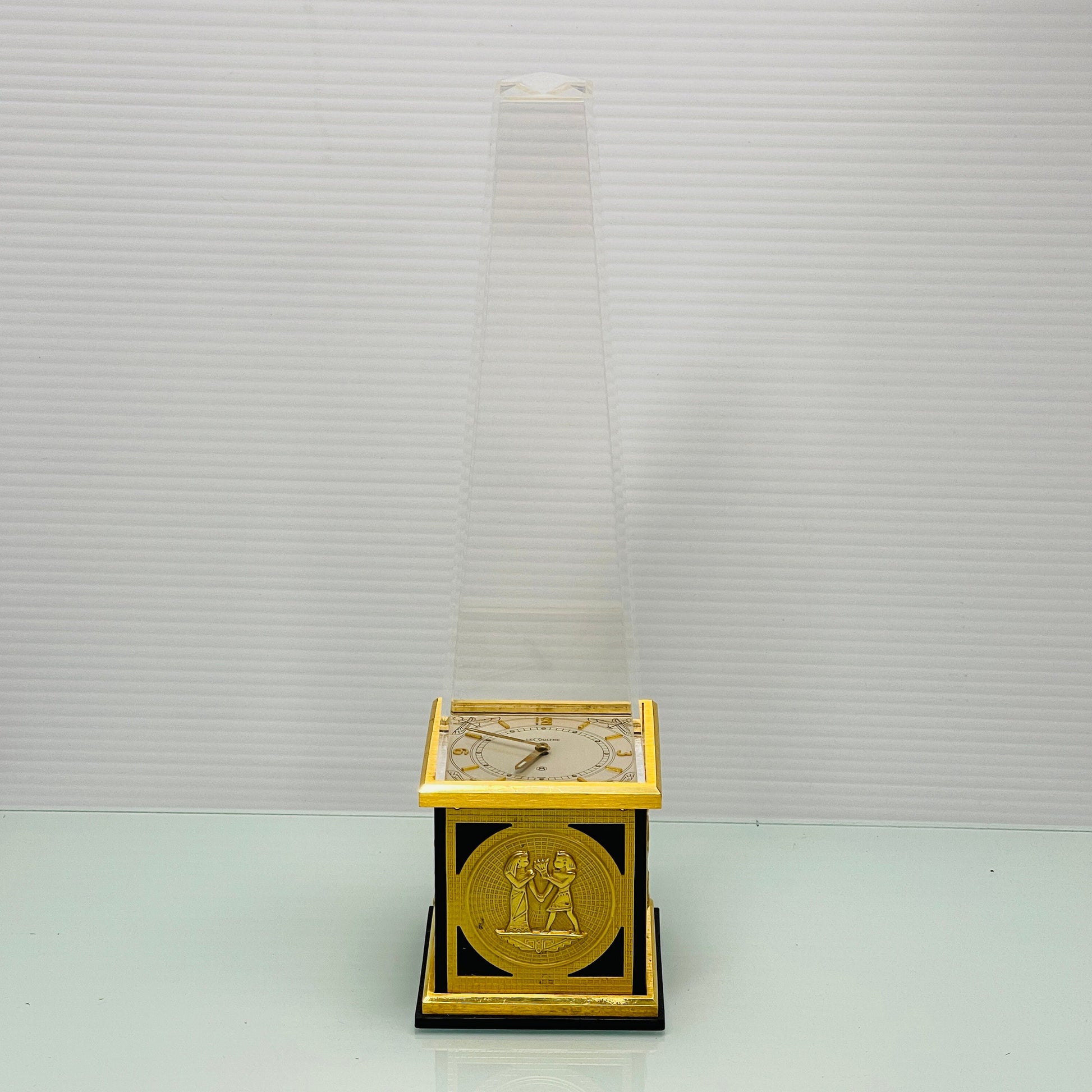 Jaeger LeCoultre Egyptian Revival Obelisque Mantle / Desk Clock