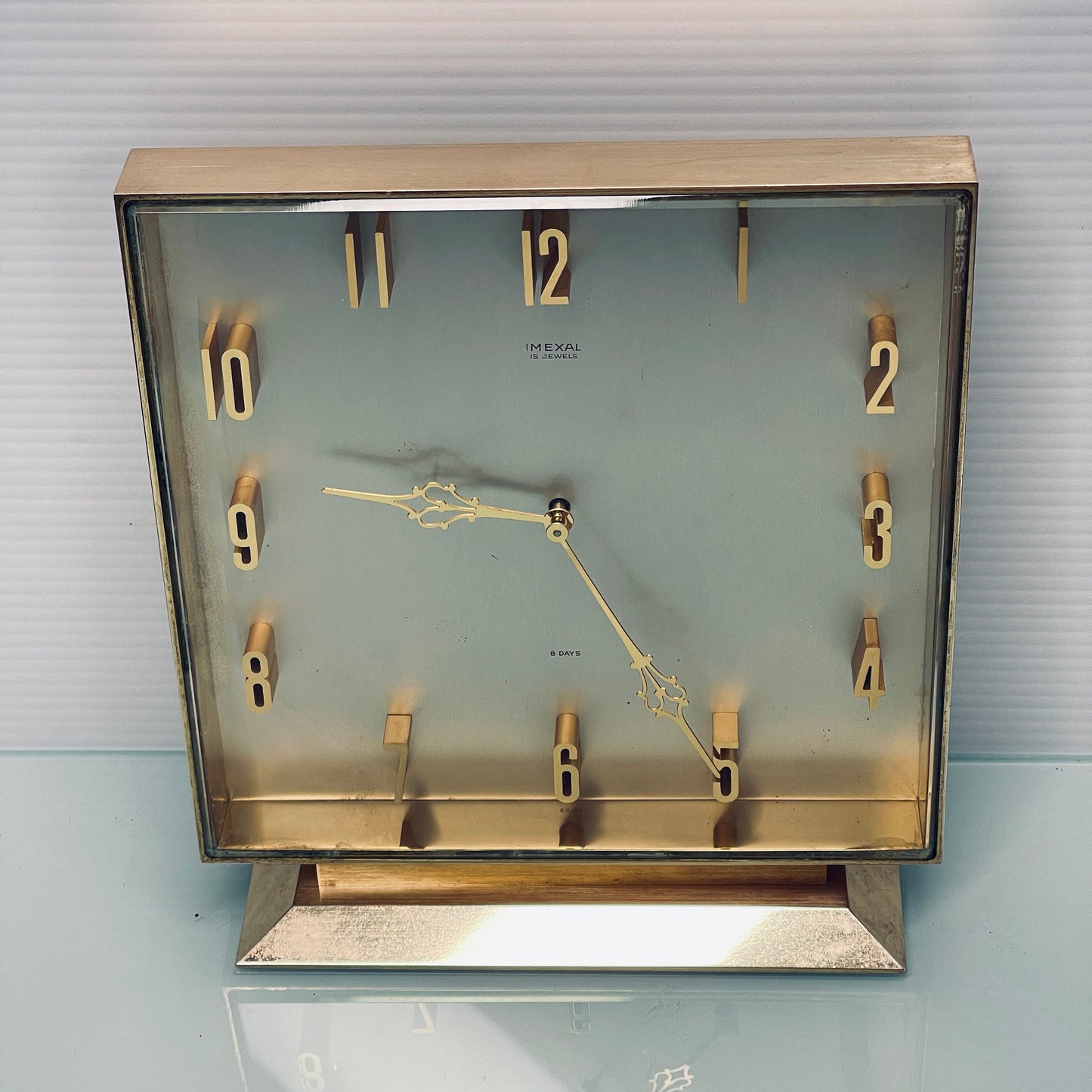 Swiss Midcentury Table Alarm Clock by IMEXAL, 1950s