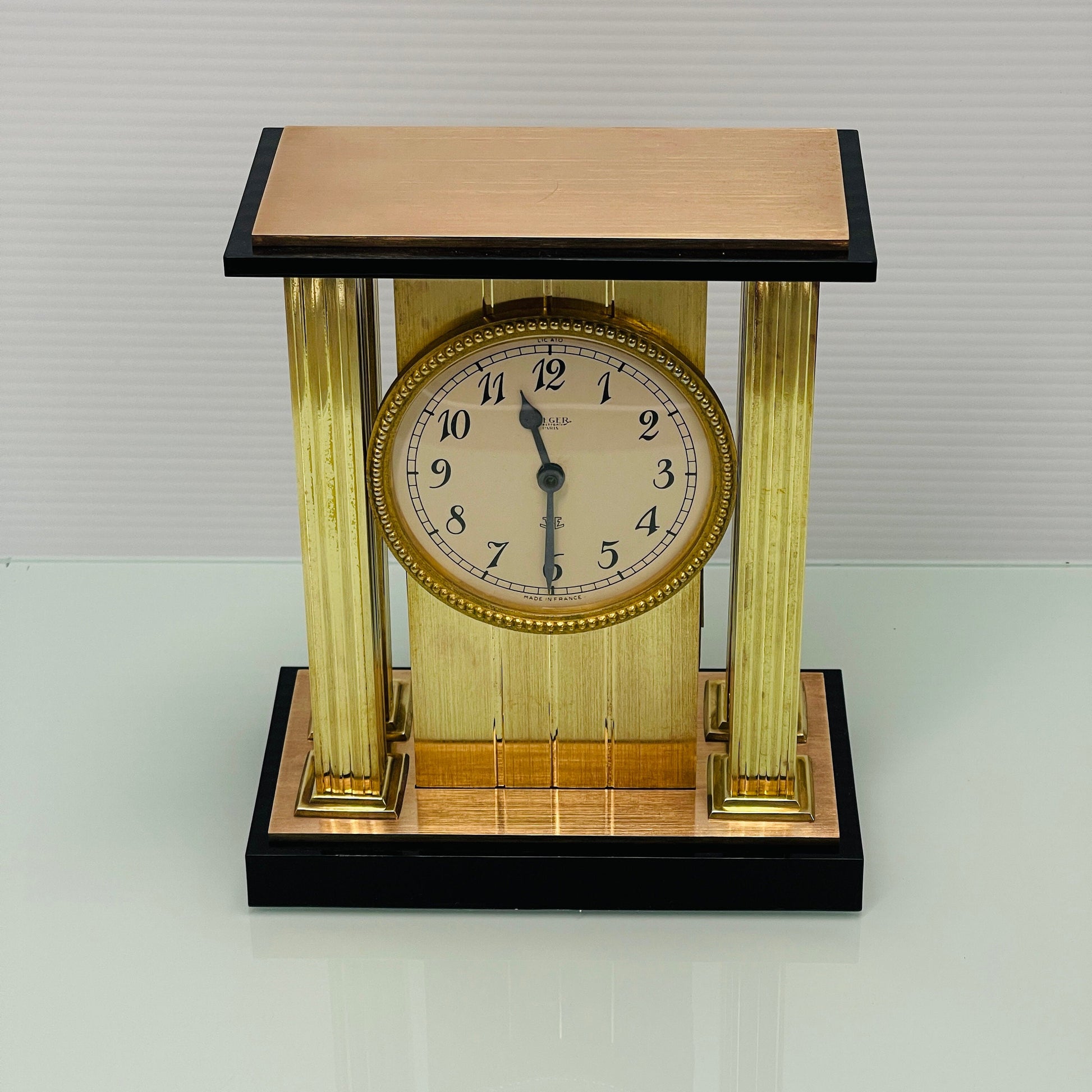 Jaeger ATO Brass and Bakelite Mantle Clock c. 1960