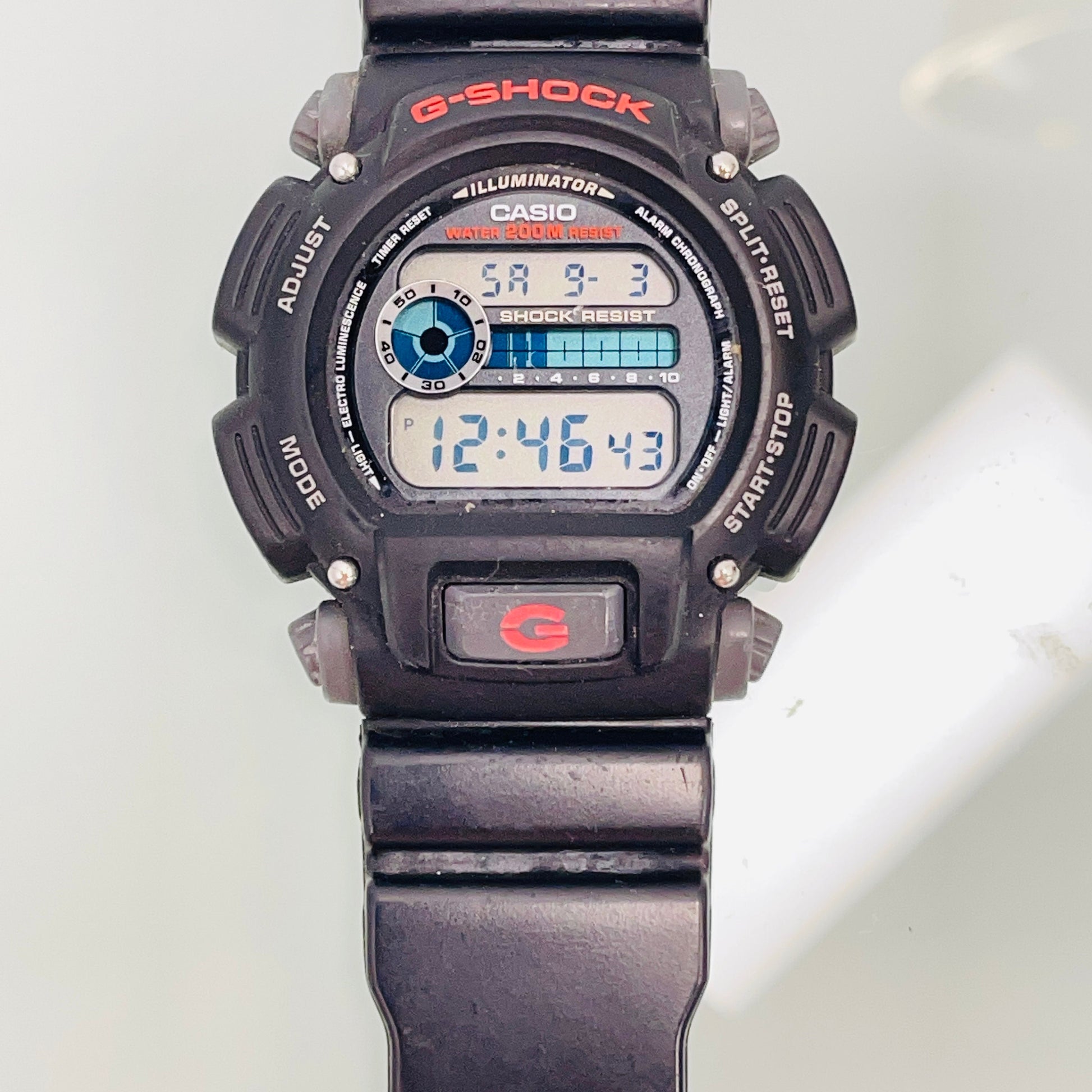 Casio G Shock - Digital -200M Wr- Red Accents