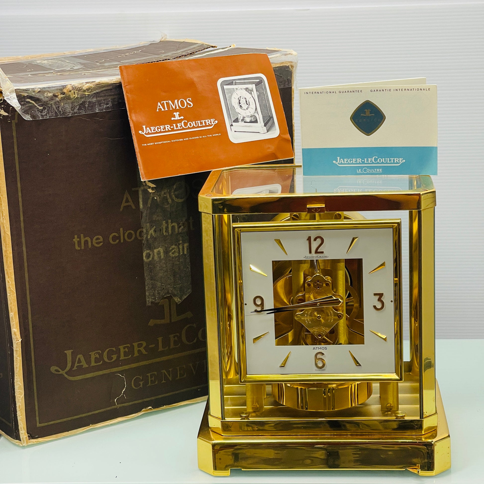 Jaeger-LeCoultre Atmos with Box - Square Face Mantel Clock Caliber 528-8 #408842