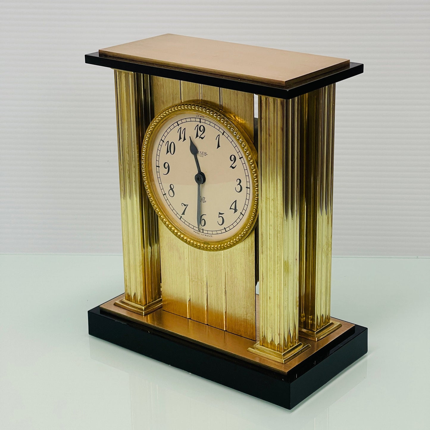 Jaeger ATO Brass and Bakelite Mantle Clock c. 1960