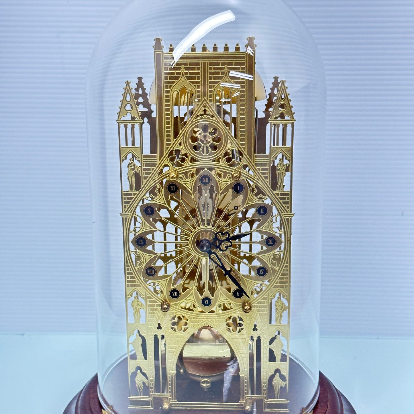 York Minster Cathedral Skeleton Clock Under Glass