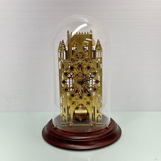 York Minster Cathedral Skeleton Clock Under Glass