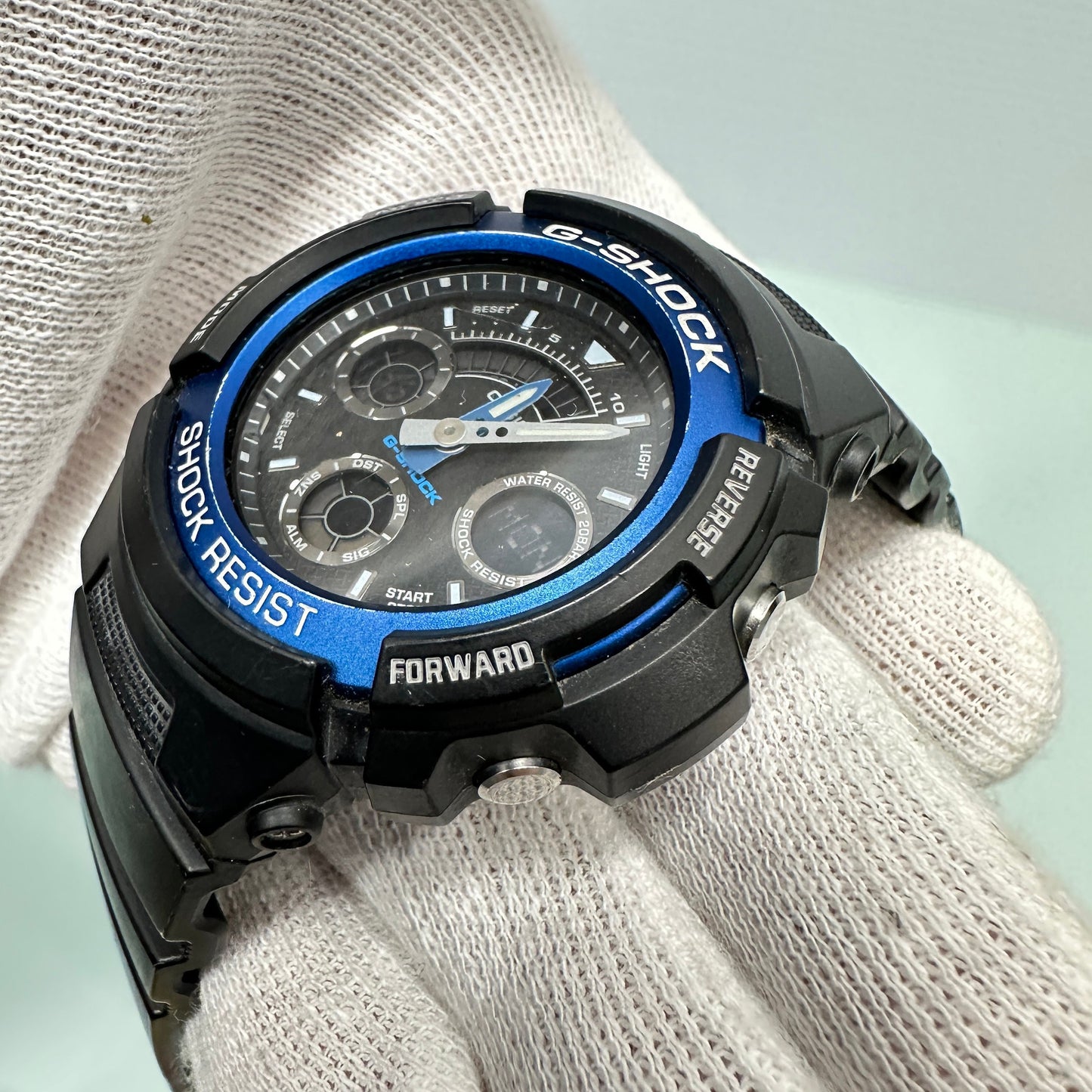 Casio G-Shock AW-591 Chronograph watch - Black and Blue