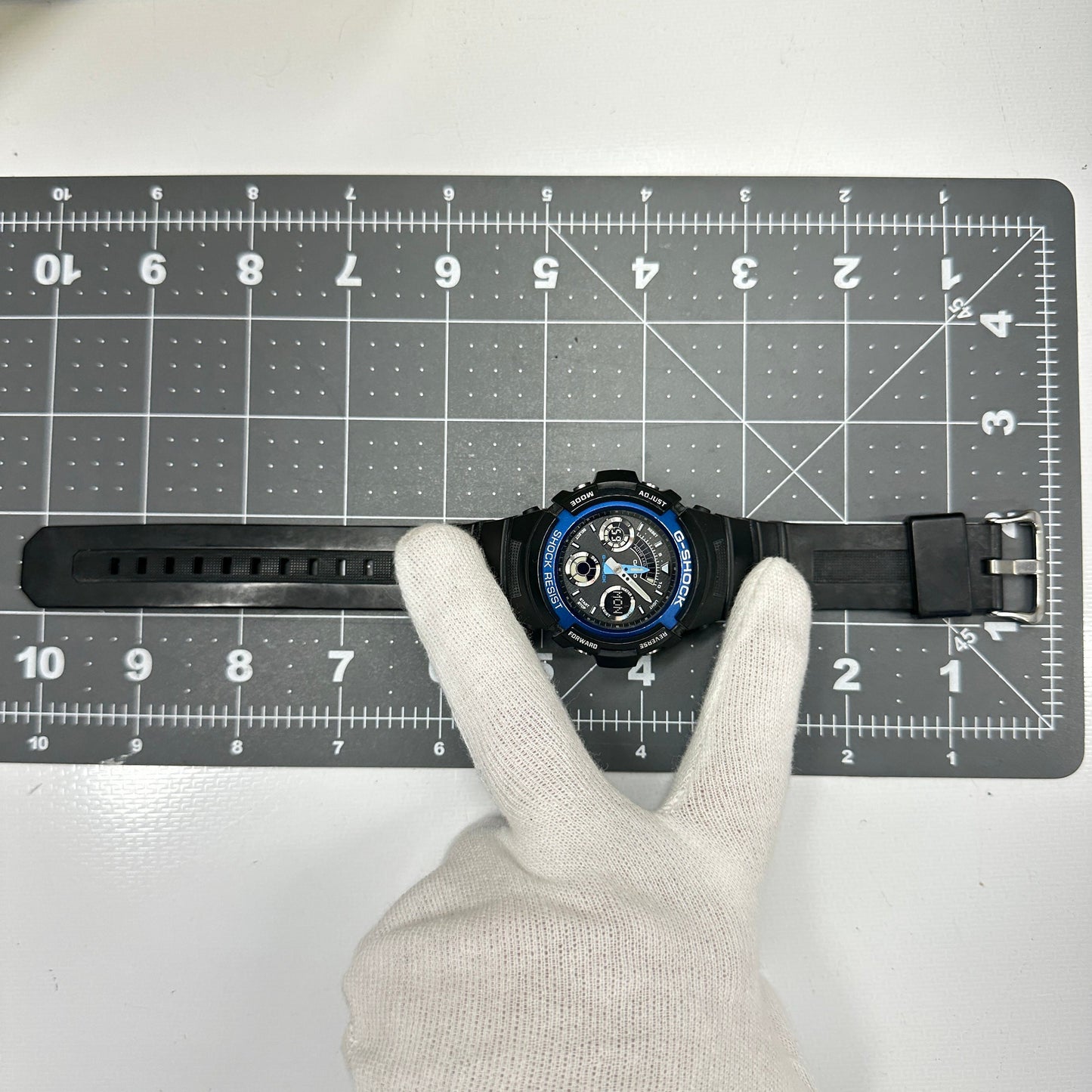 Casio G-Shock AW-591 Chronograph watch - Black and Blue