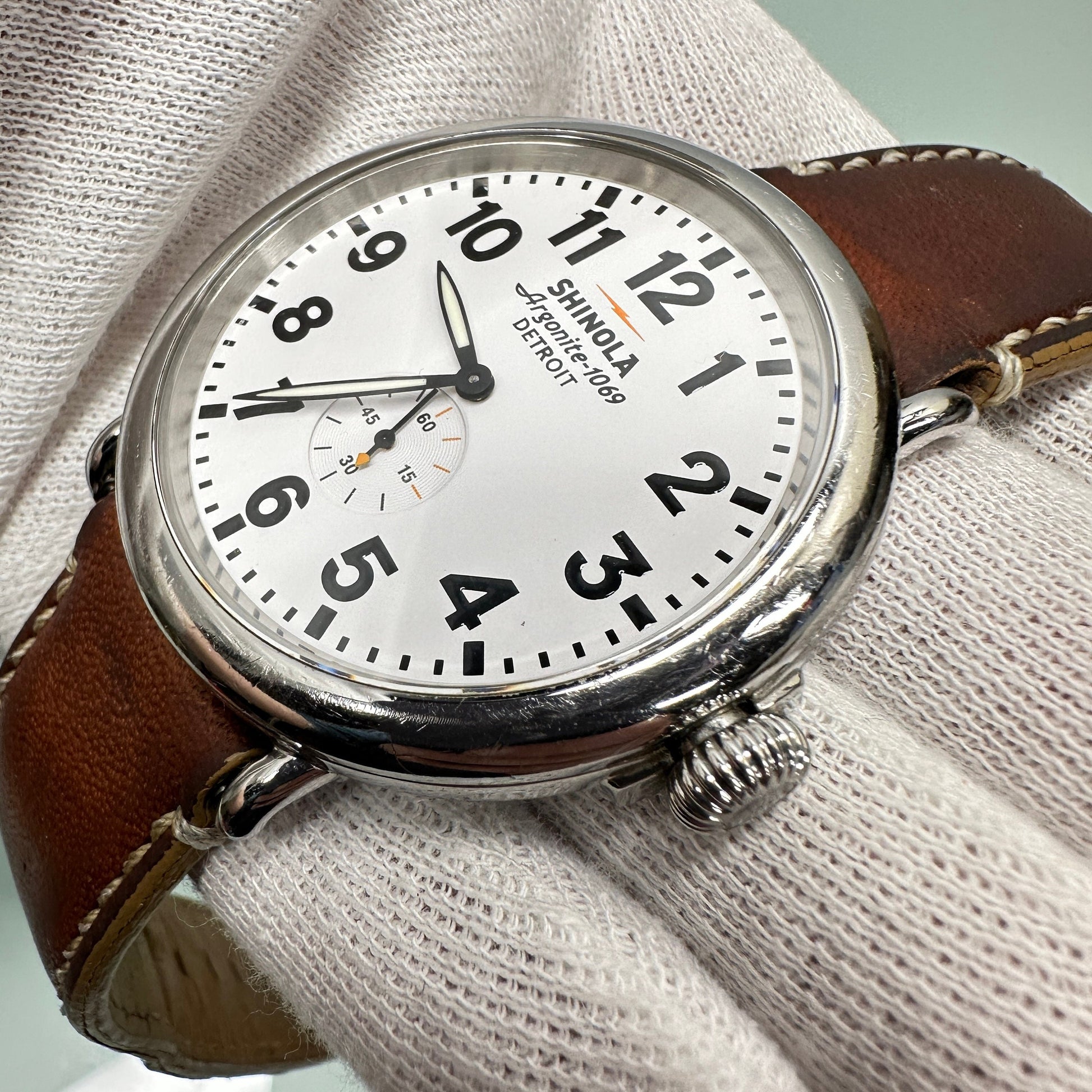 Shinola Runwell Argonite 1069 Watch with White