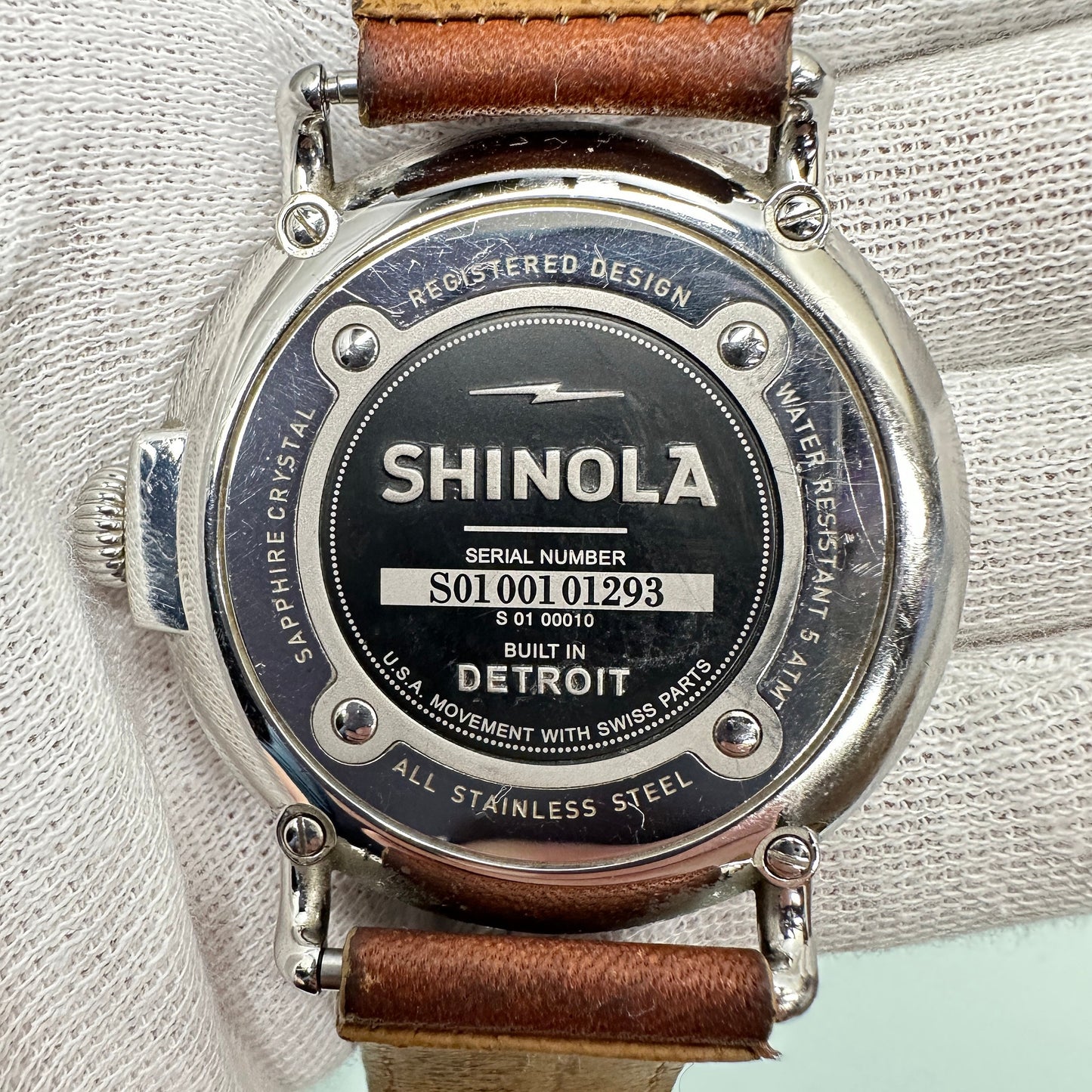 Shinola Runwell Argonite 1069 Watch with White