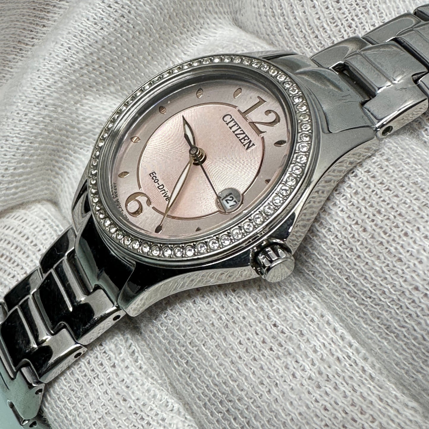 Citizen Silhouette Eco-Drive Stainless steel watch with Crystal bezel