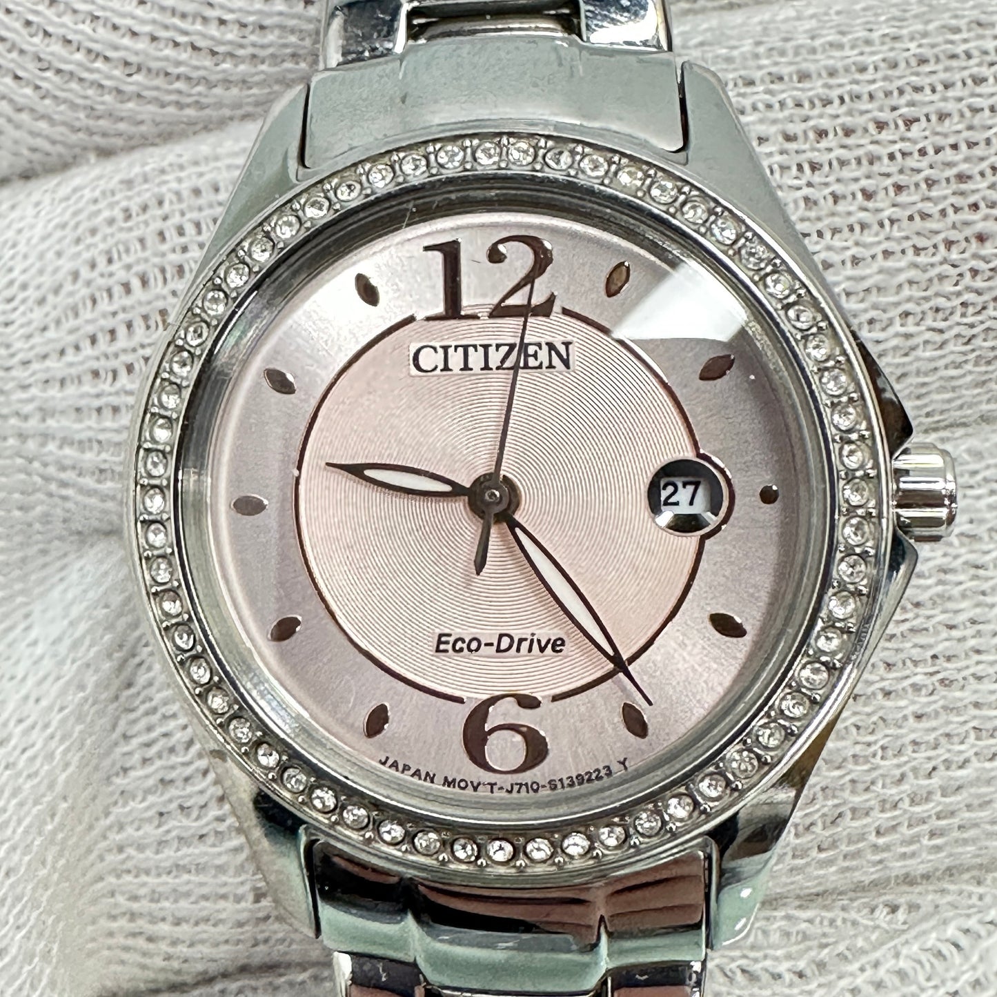 Citizen Silhouette Eco-Drive Stainless steel watch with Crystal bezel