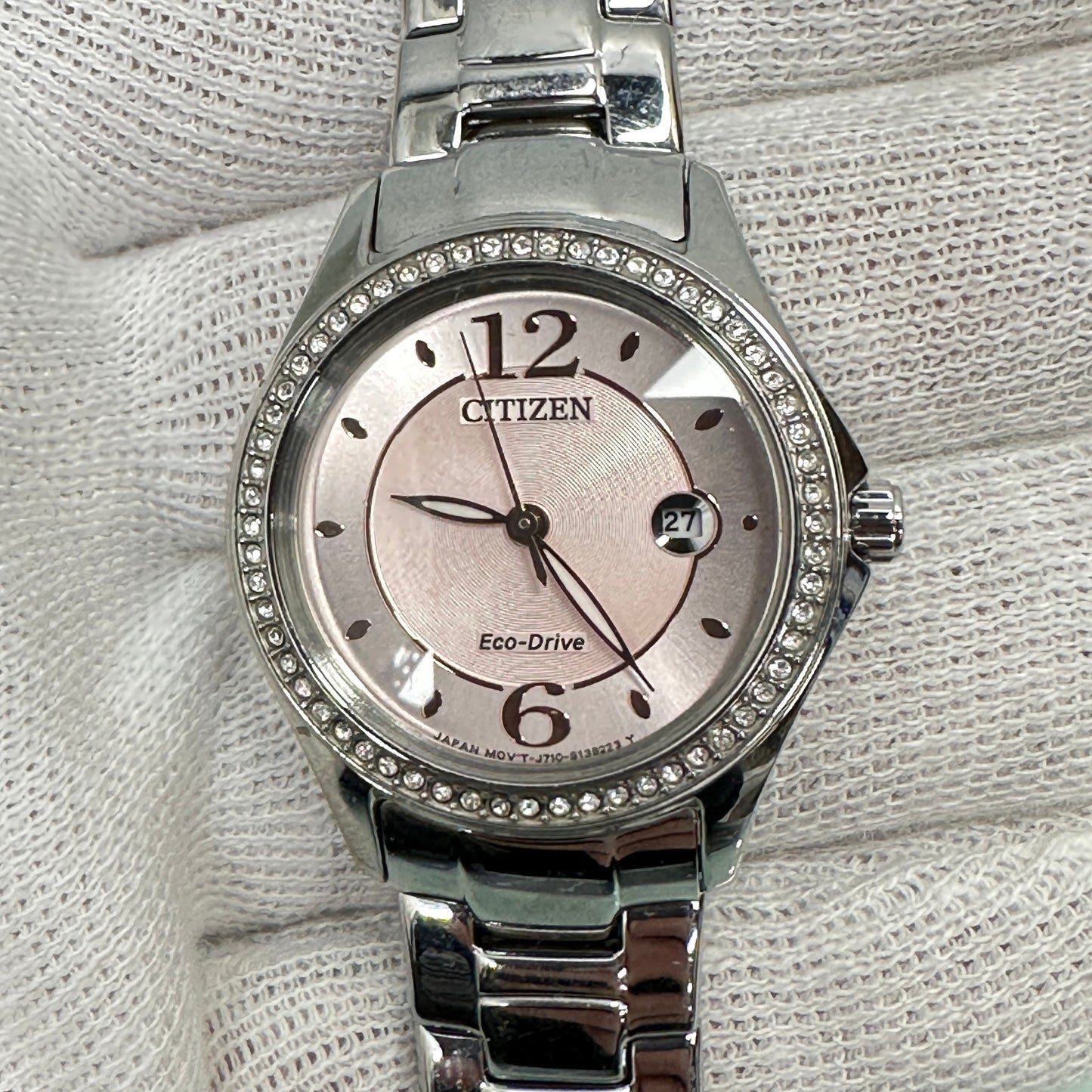 Citizen Silhouette Eco-Drive Stainless steel watch with Crystal bezel