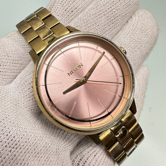 Nixon “Kensington ” Gold and Pink Watch