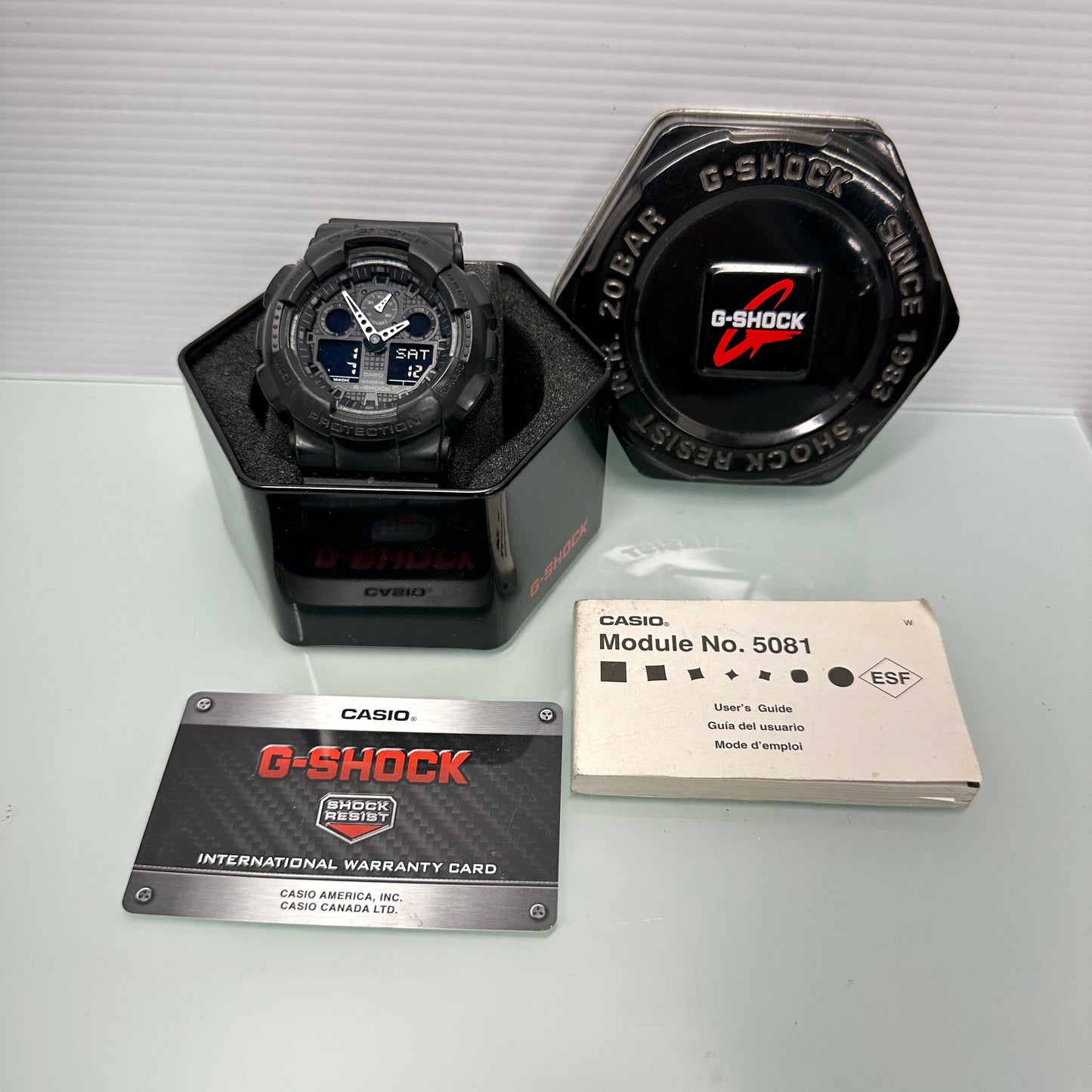 Casio G Shock - Digital -200M Wr- Black With Tin