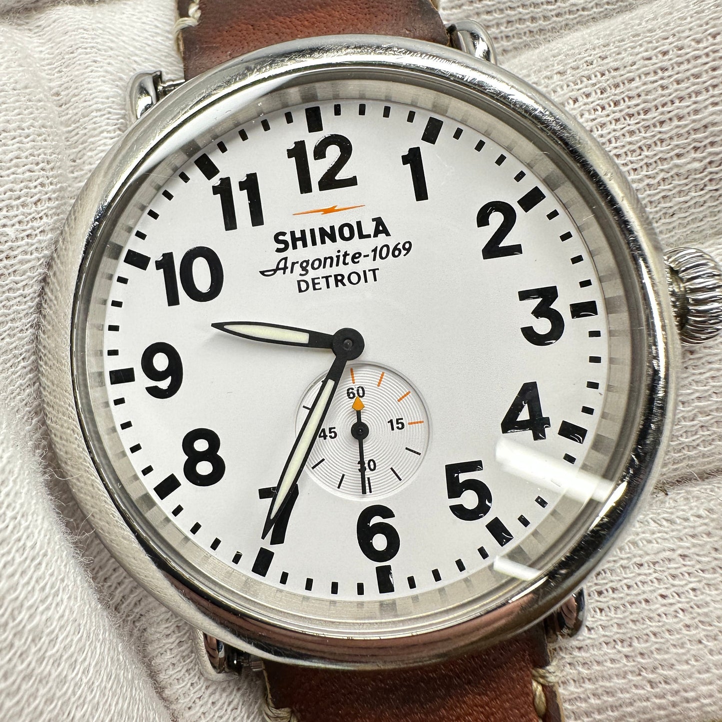 Shinola Runwell Argonite 1069 Watch with White