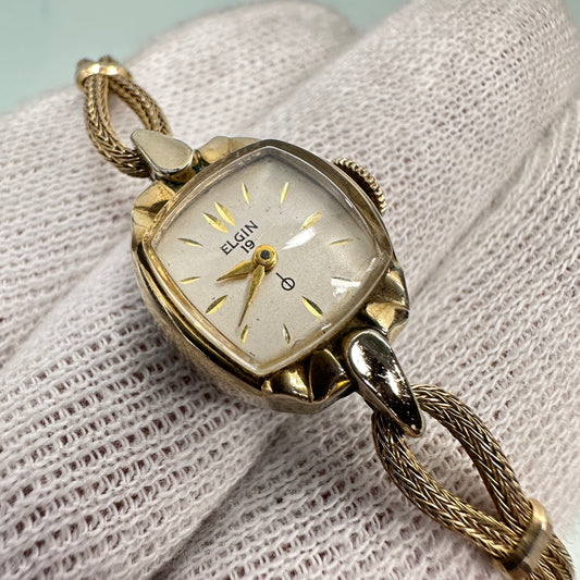 Antique Ladies Elgin Cocktail 10k Gold Plated Watch