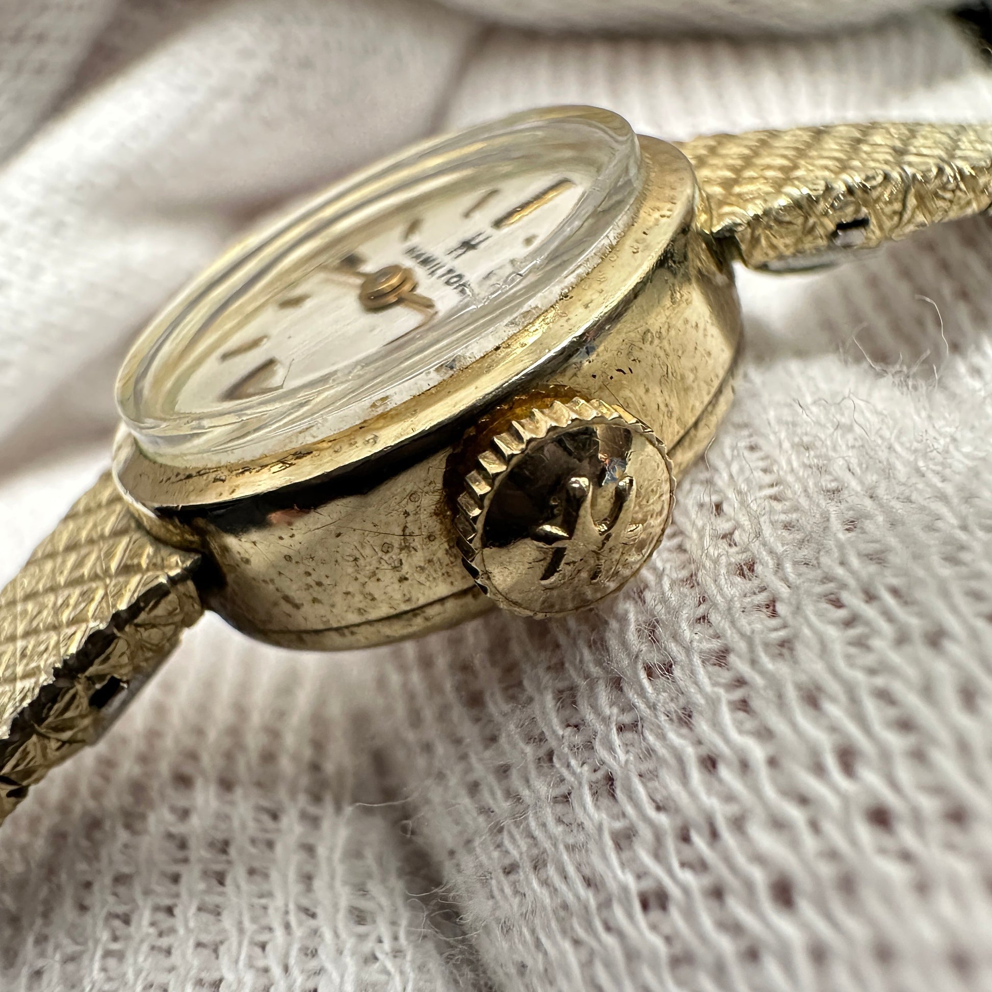 Antique Hamilton Swiss Cocktail 10k Rolled Gold Watch with 17 Jewels