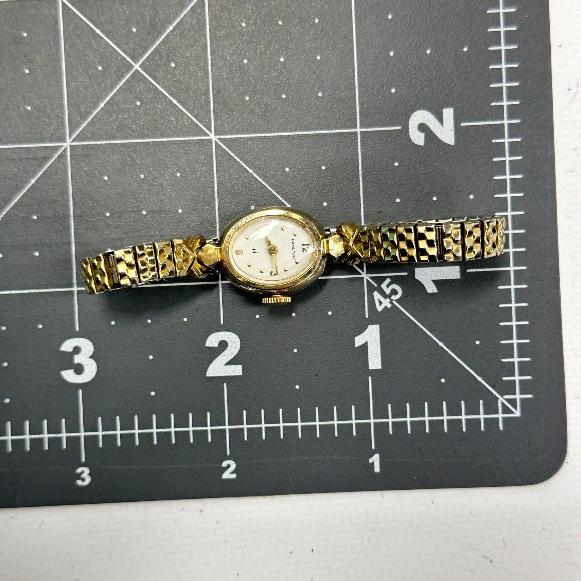 Antique Hamilton Swiss Cocktail 10k Gold Watch with 17 Jewels