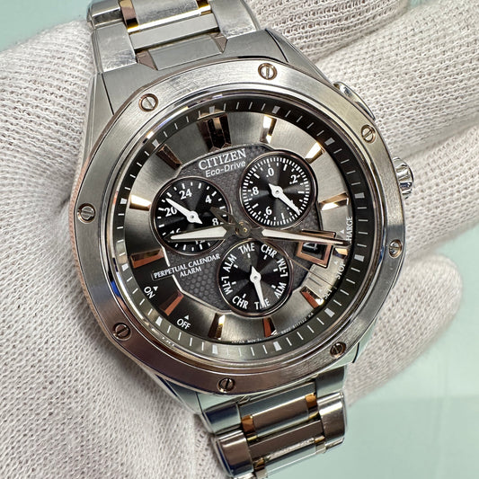 Citizen Octavia Signature Collection Charcoal & Rose Gold Men’s Eco-Drive Chronograph Watch