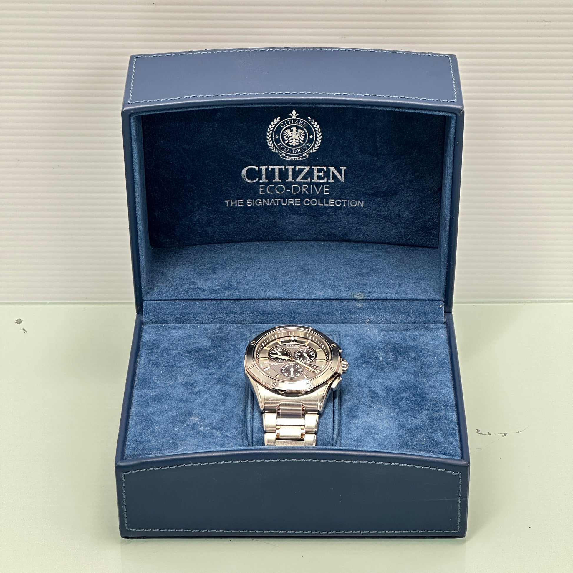 Citizen Octavia Signature Collection Charcoal & Rose Gold Men’s Eco-Drive Chronograph Watch